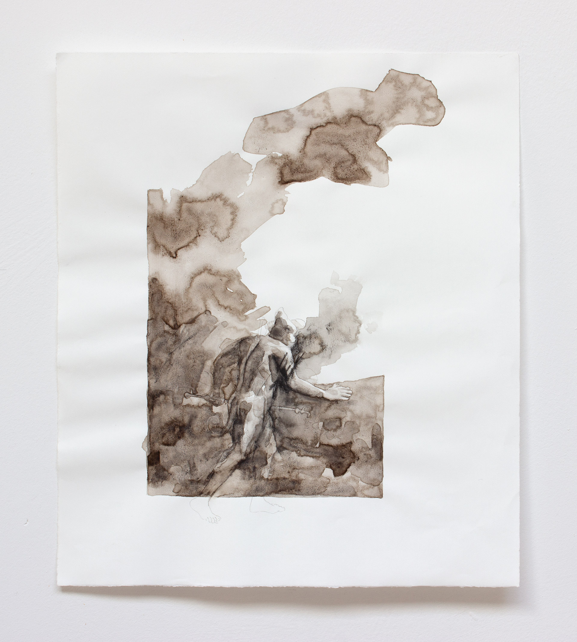 Orion drawing 2, oak gall ink, 13 inches by 15 inches