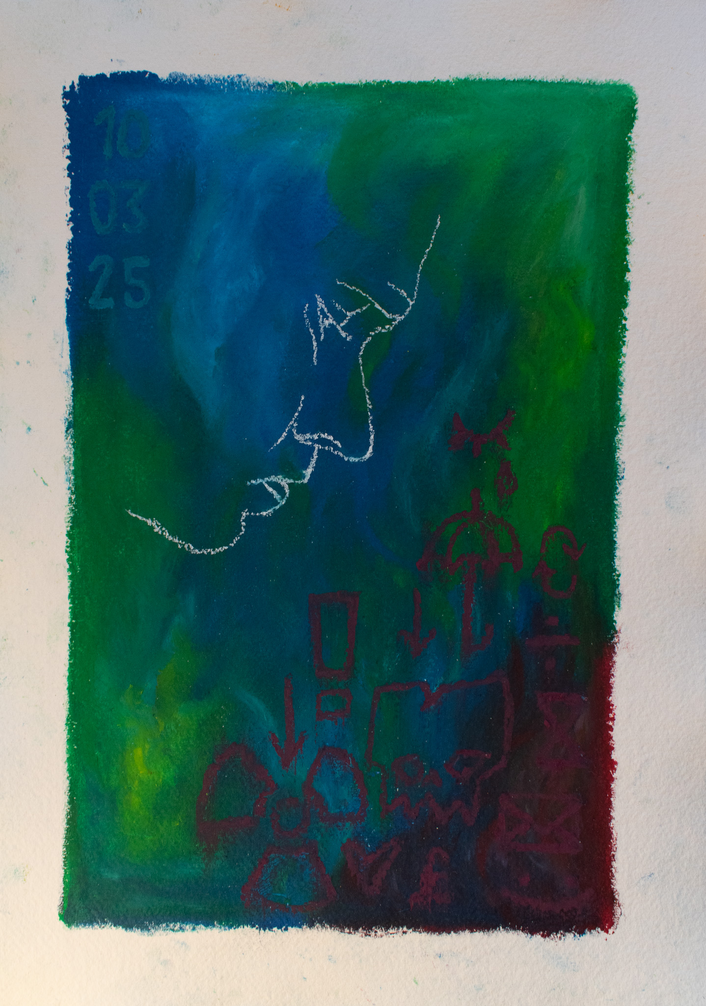 10.03.25. - Oil sticks and oil pastel on paper