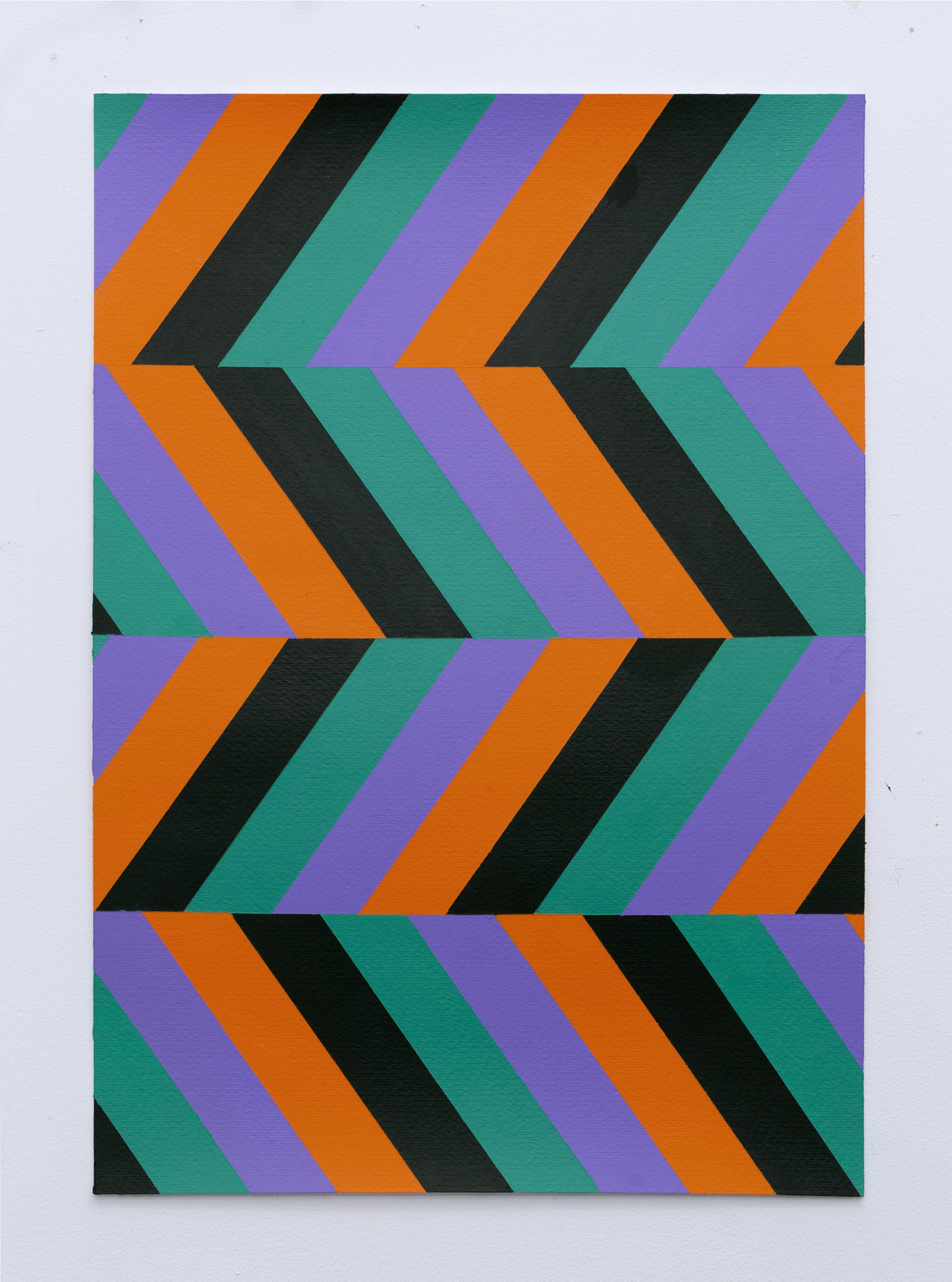 Lineae Study XXIX, 50cm x 35cm, acrylic on paper, 2021