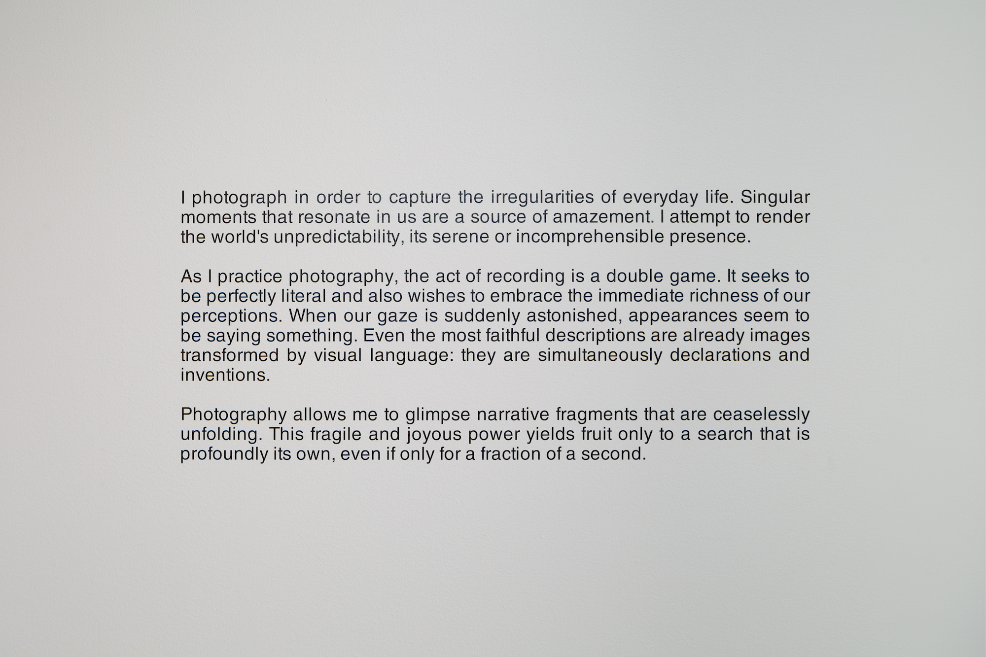 Installation shot, The Eye's Intention: The Photographs and Collages of Arnaud Claass (Credit Rafael Gamo).