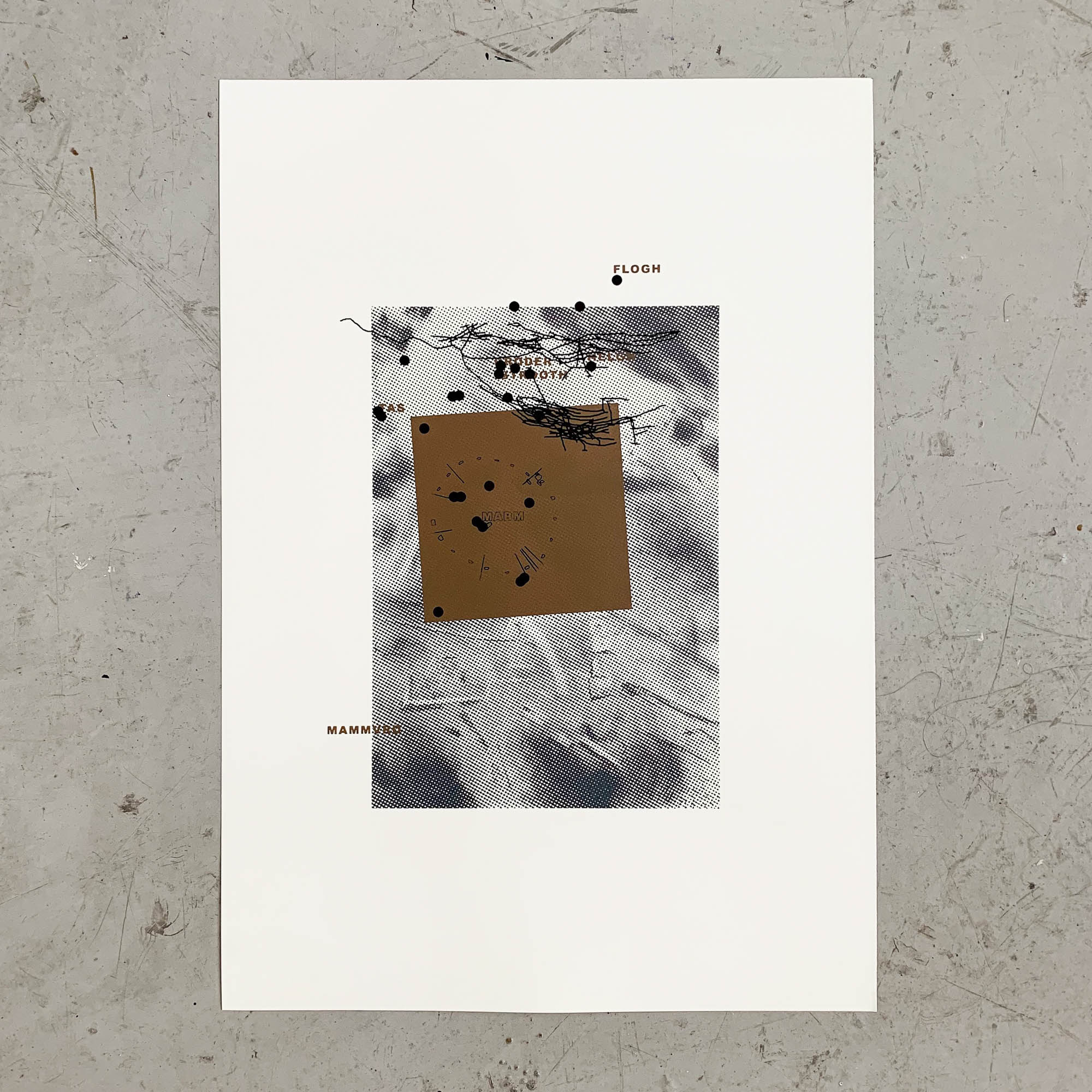 MAMMVRO (motherland), 30 x 42 cm, screen print on paper, 2019.