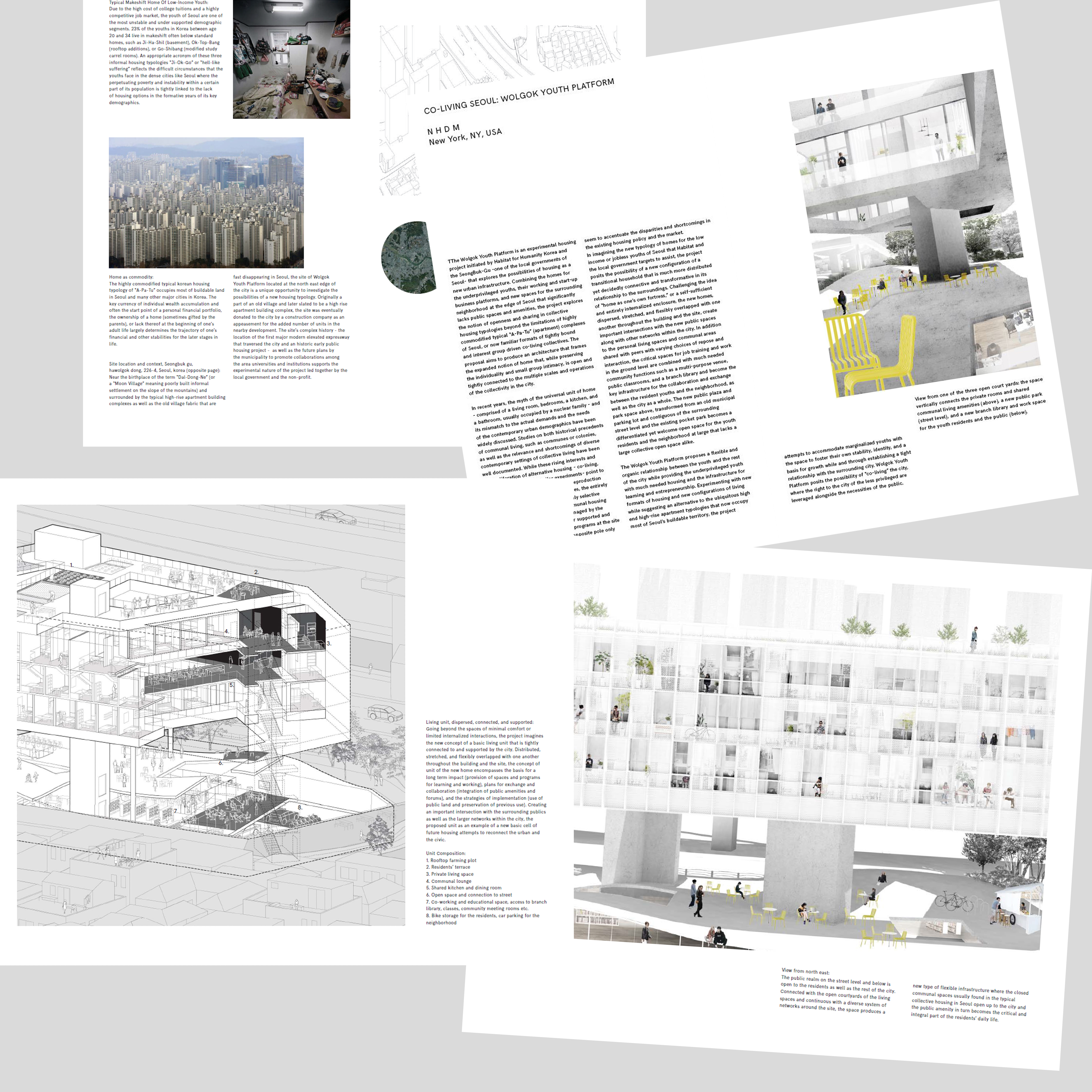 CO-LIVING THE CITY / A chapter in "Next Home" (Open City Design Institute. 2017) details the contexts and scales of shared collectivity in the Wolgok Youth Platform project.