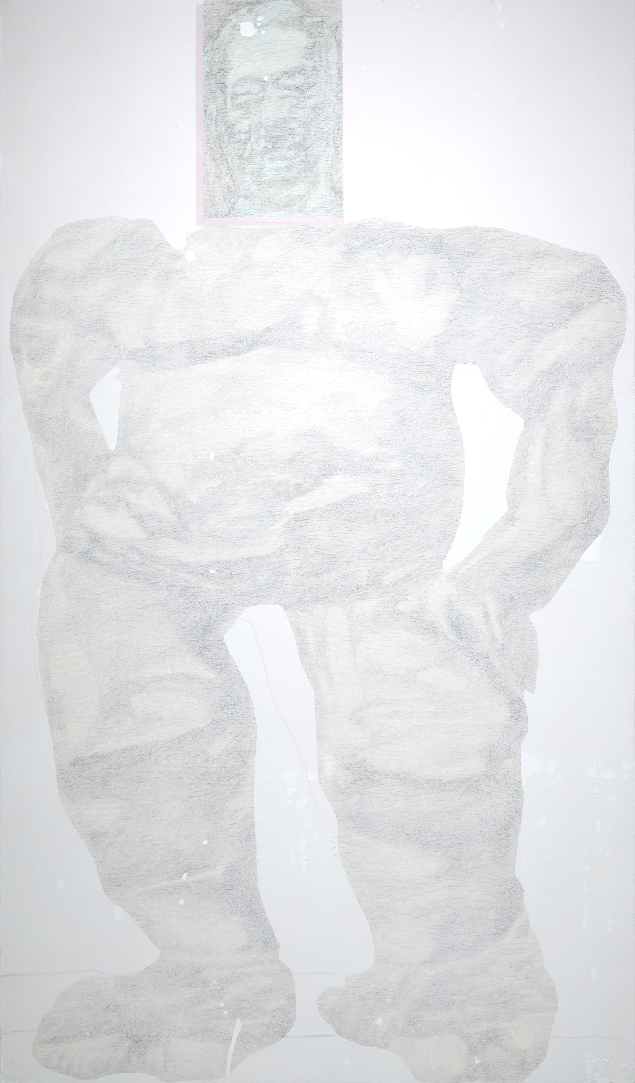 Nosik Lim, Unfolded (7/25), 2023. Acrylic and oil on canvas, 153 x 90 cm (60.2 x 35.4 in). Courtesy of the artist