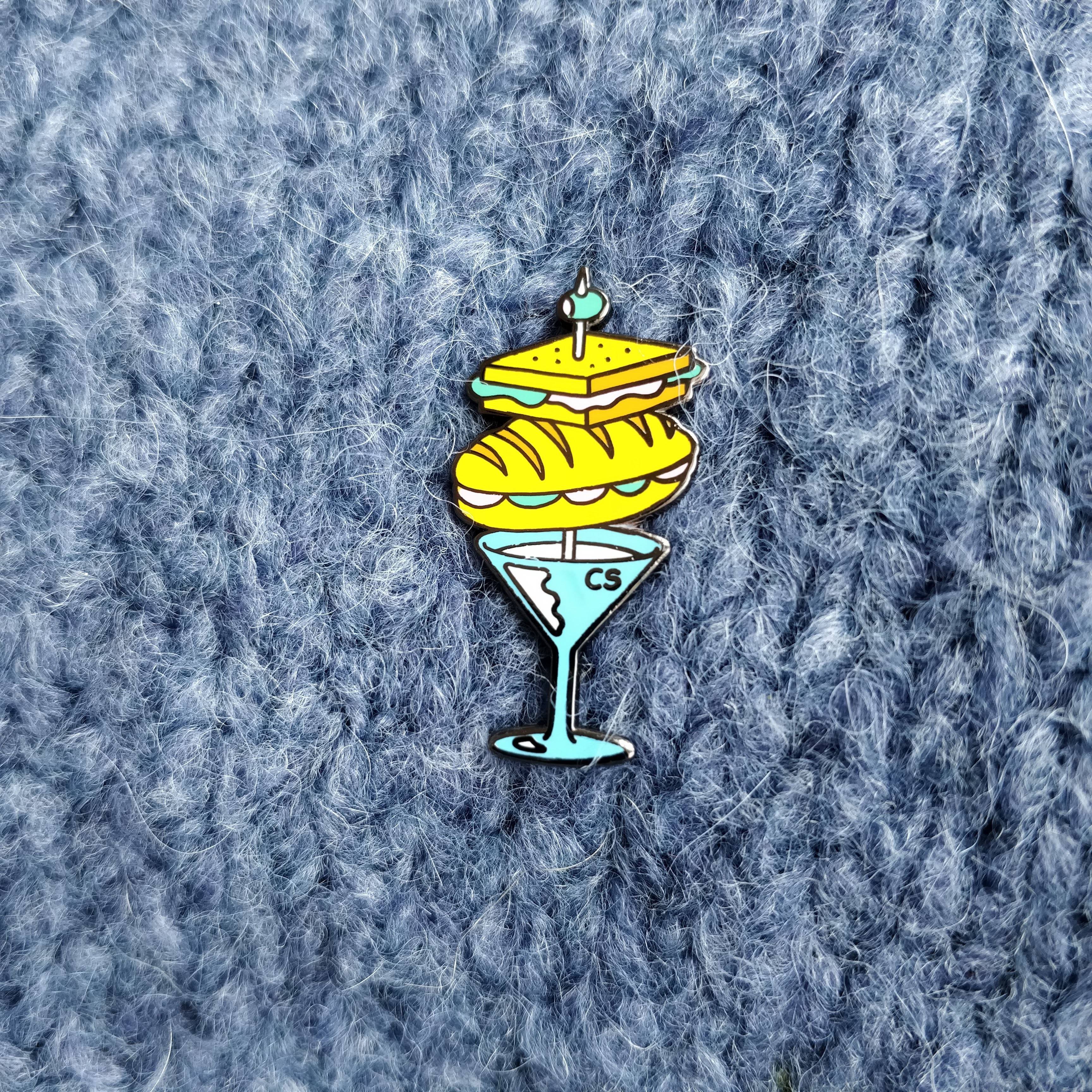 Cocktail Sandwich Pin - £6