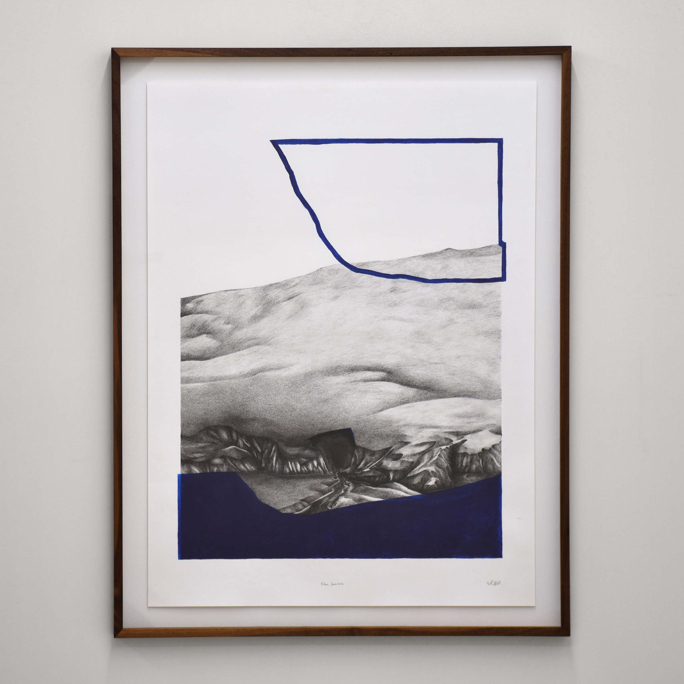 Elisabeth Gravel, Bleu lumière, 35” x 45”, 2022. © Champagne et Paradis.