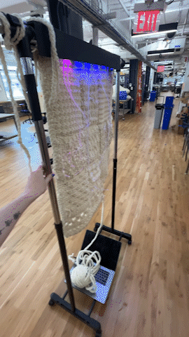 Lights responding to the sound of the wheels moving