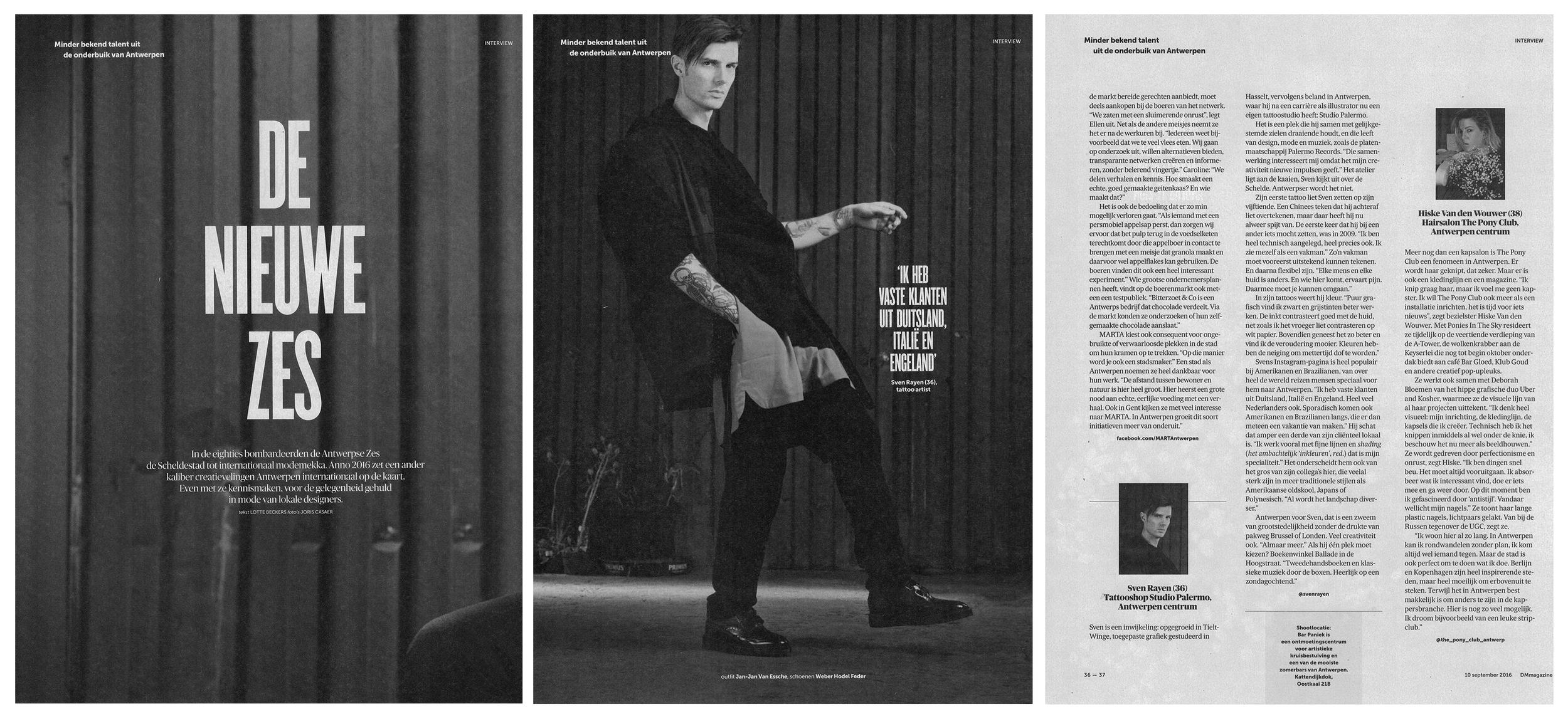 Being proclaimed one of a new generation of 'Antwerp Six' by DmMagazine. text: Lotte Beckers, photo: Joris Casaer.