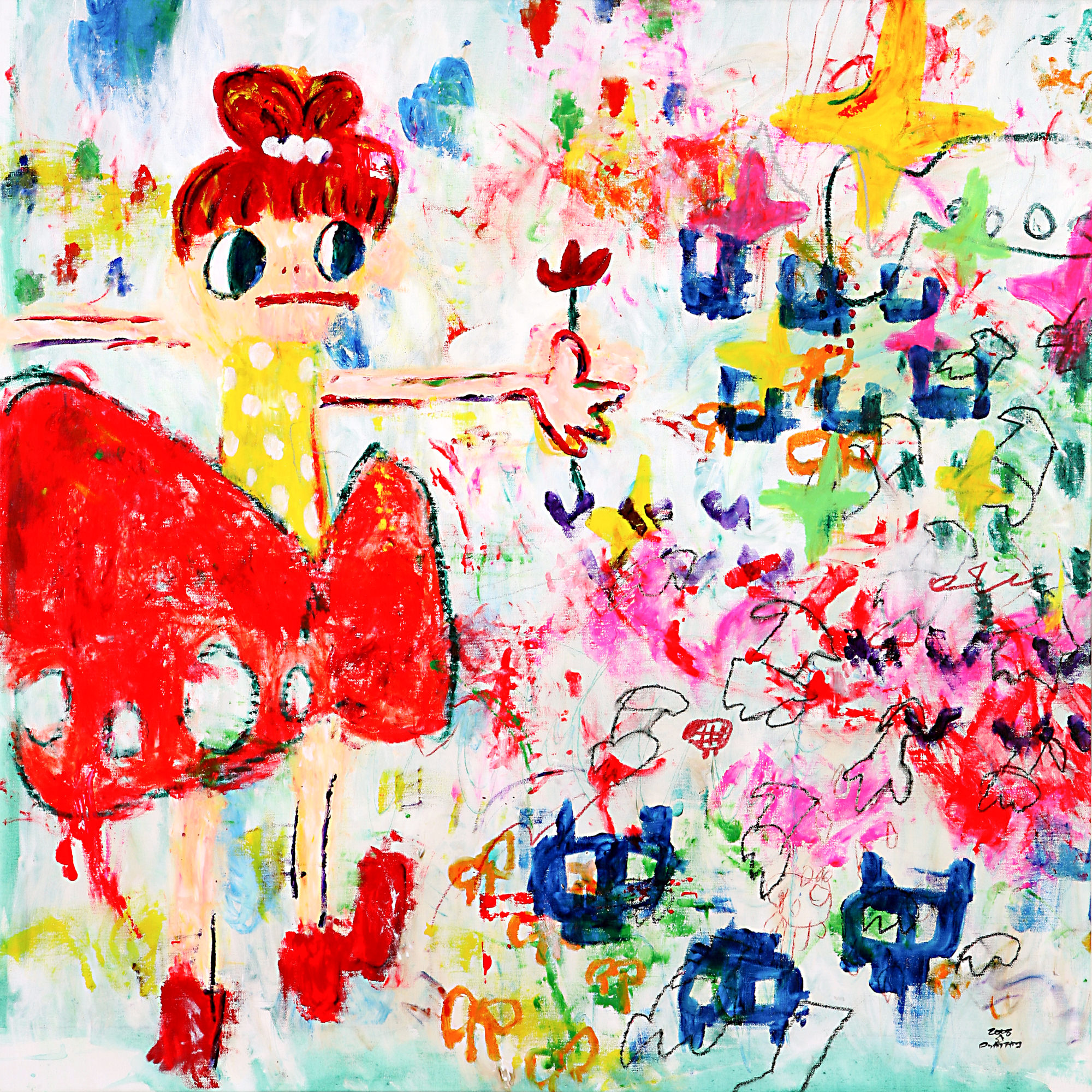 Acrylic on Cardboard, 105×105cm