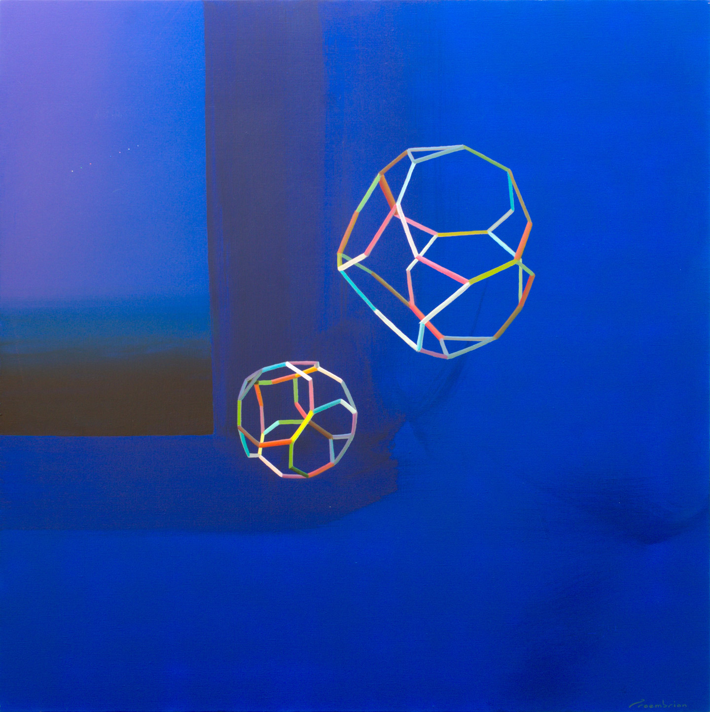 'Exuitebs', acrylic on linen, 80x80cm, 2018