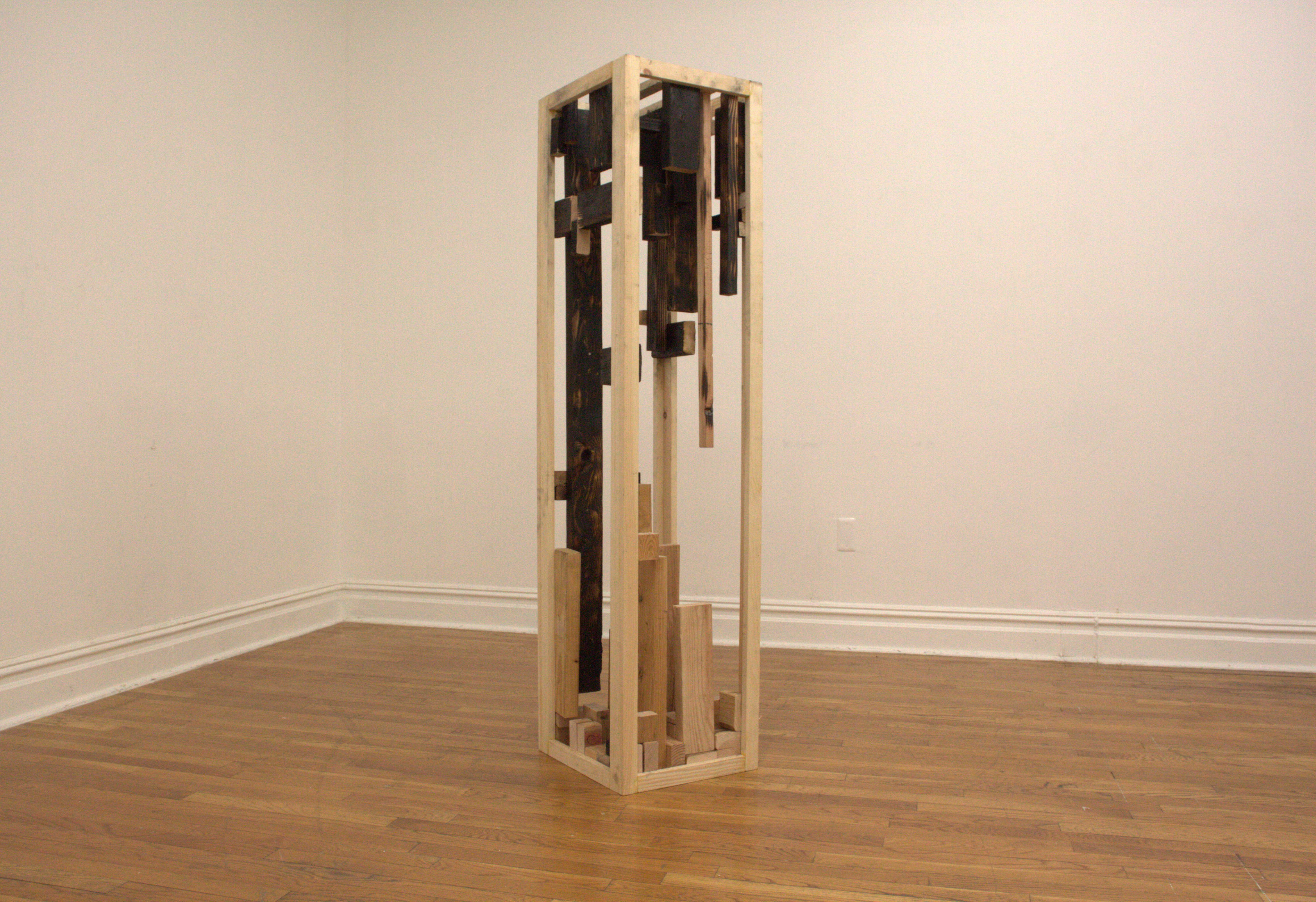 Maman, Fire-Treated Wood and Found House Parts  65 x 15 x 17 Inches