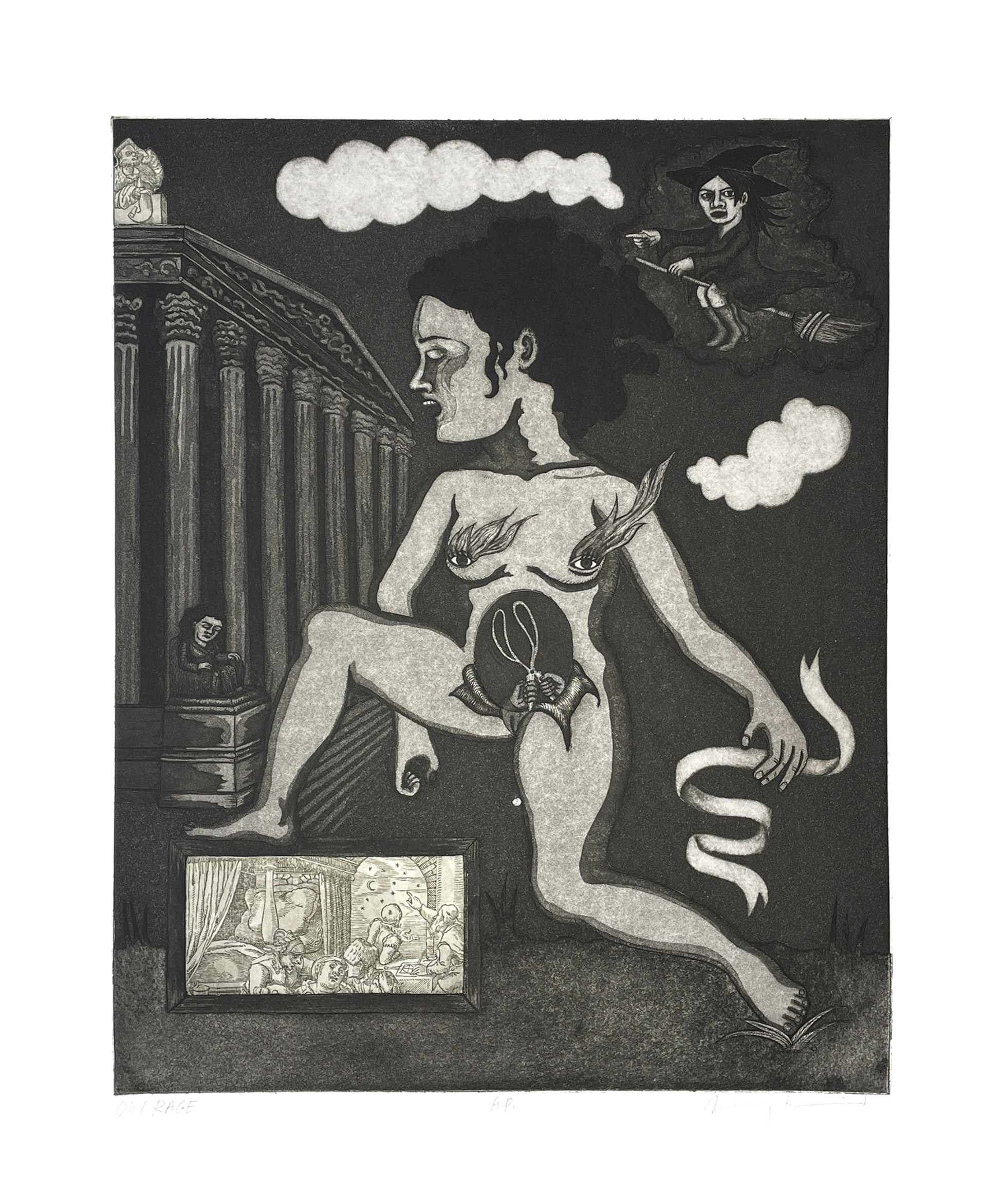 Outrage, Etching and Aquatint, 2024