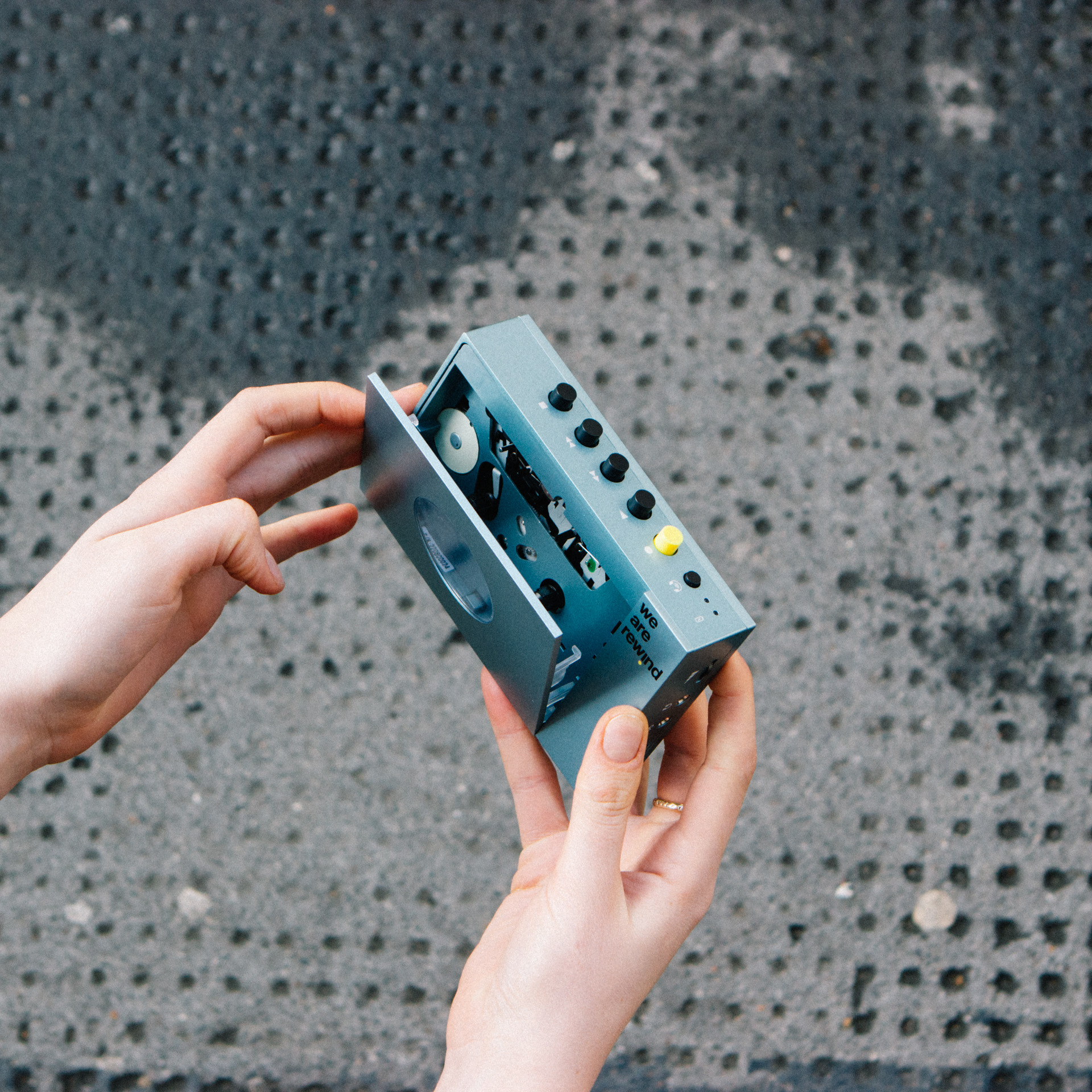 we are rewind Cassette Player (Blue)-