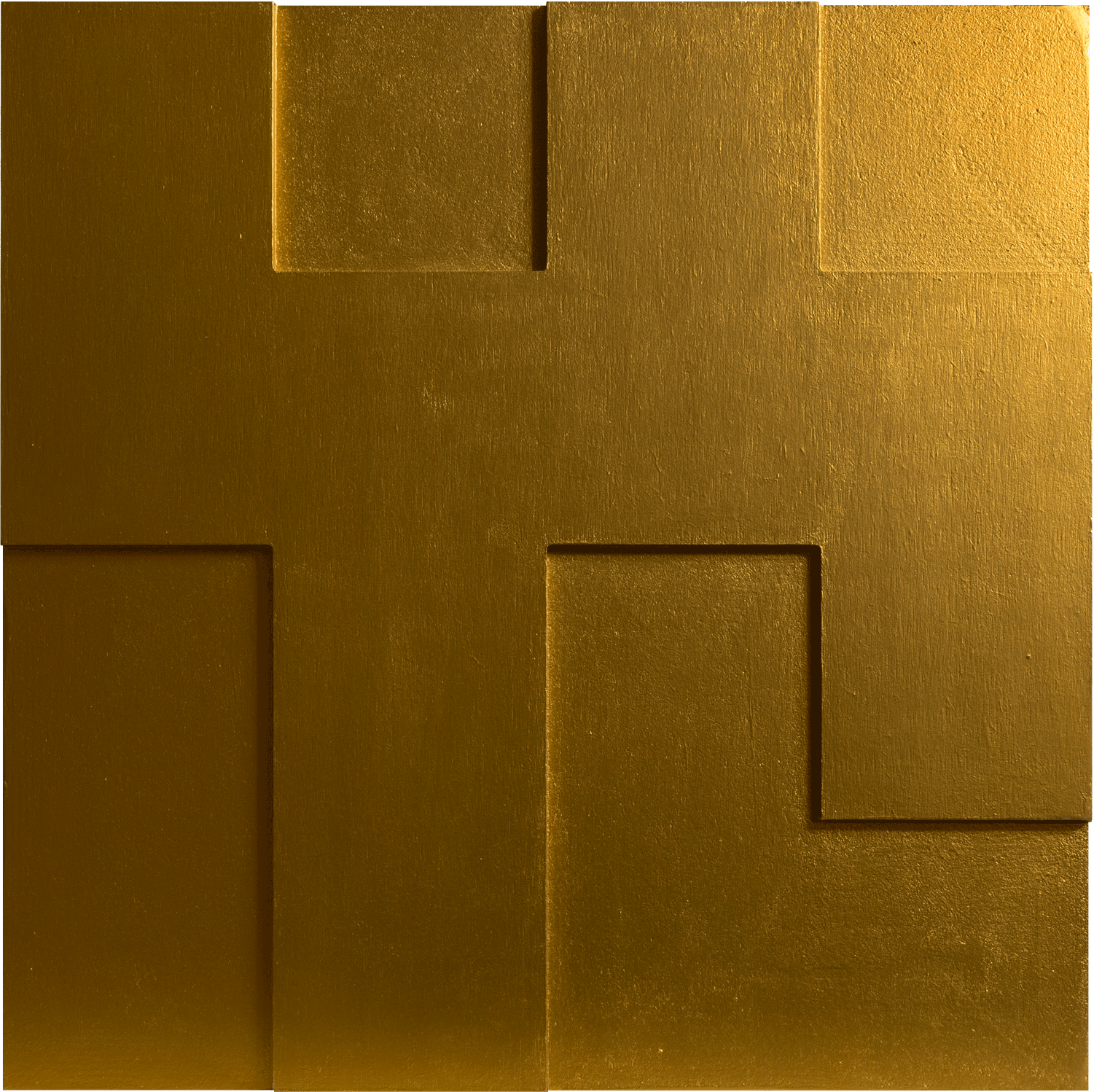 Monochrome Landscapes I. Gold 5 / Series of acrylic paintings on fibreboard 2021–2022 / 50x50 cm