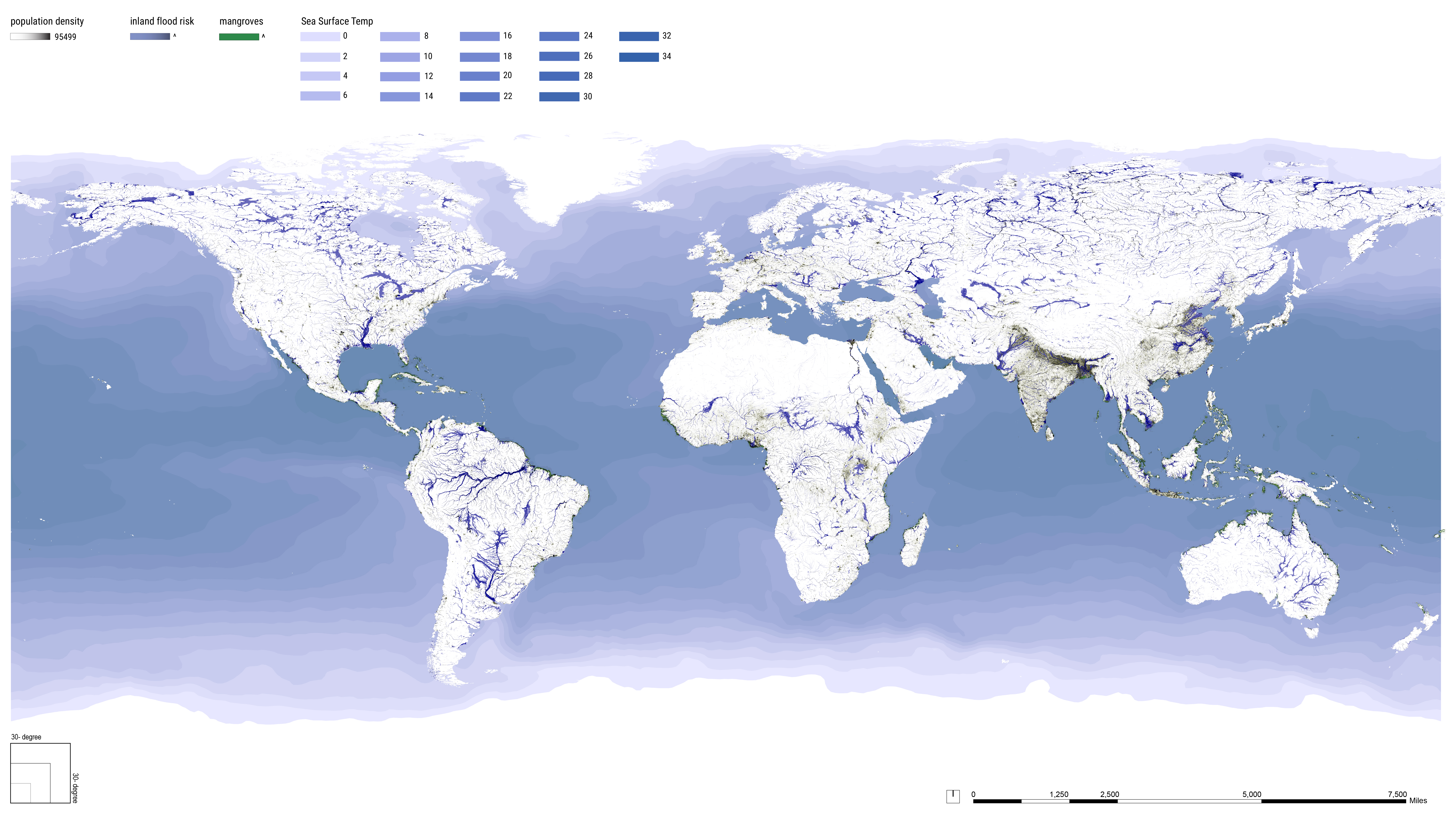 Floods, Waste Waters, Mangroves, Wetlands