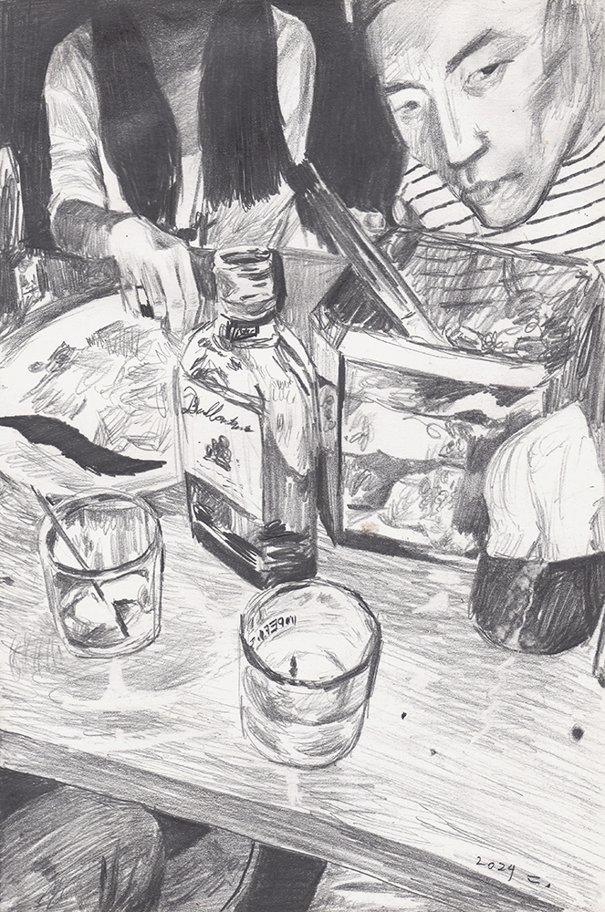 I MISS U, 2024, pencil on paper, 18.5*12.2(cm)