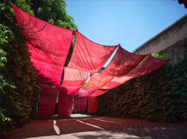 Installation view of Manta de Cielo, 2022 at JOHS Gallery, Mexico City, April, 2022 Photo courtesy of JOHS Gallery and the artists Photo by Sergio López