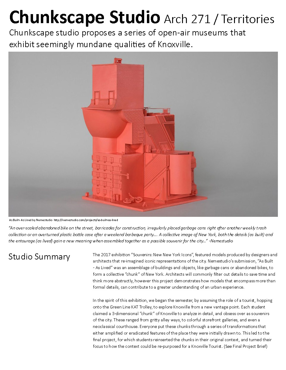 Chunkscape Studio - UTK 2nd Year