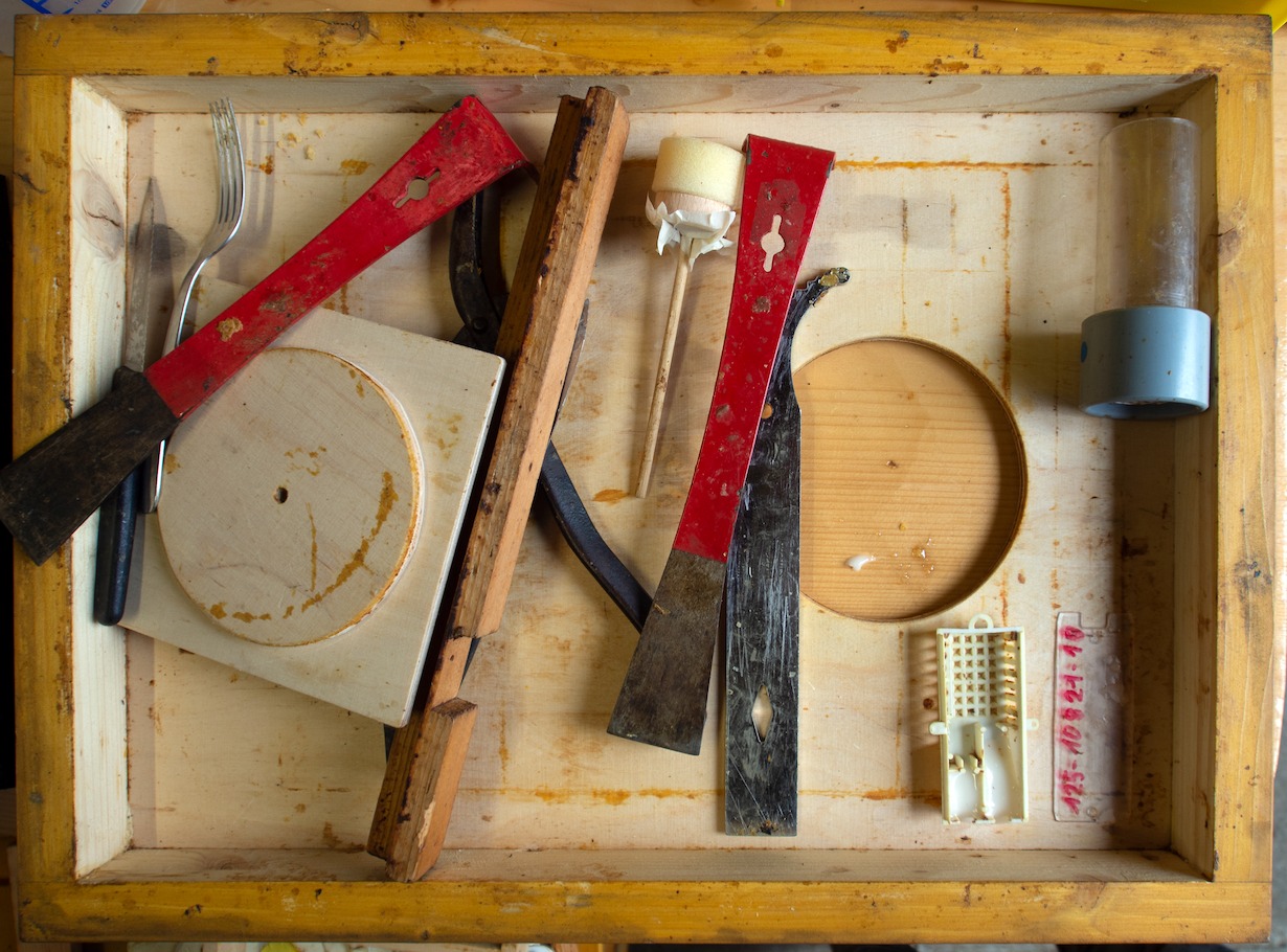 The beekeeper's equipment.