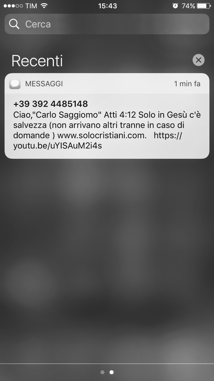 «non arrivano altri tra in caso di domande»