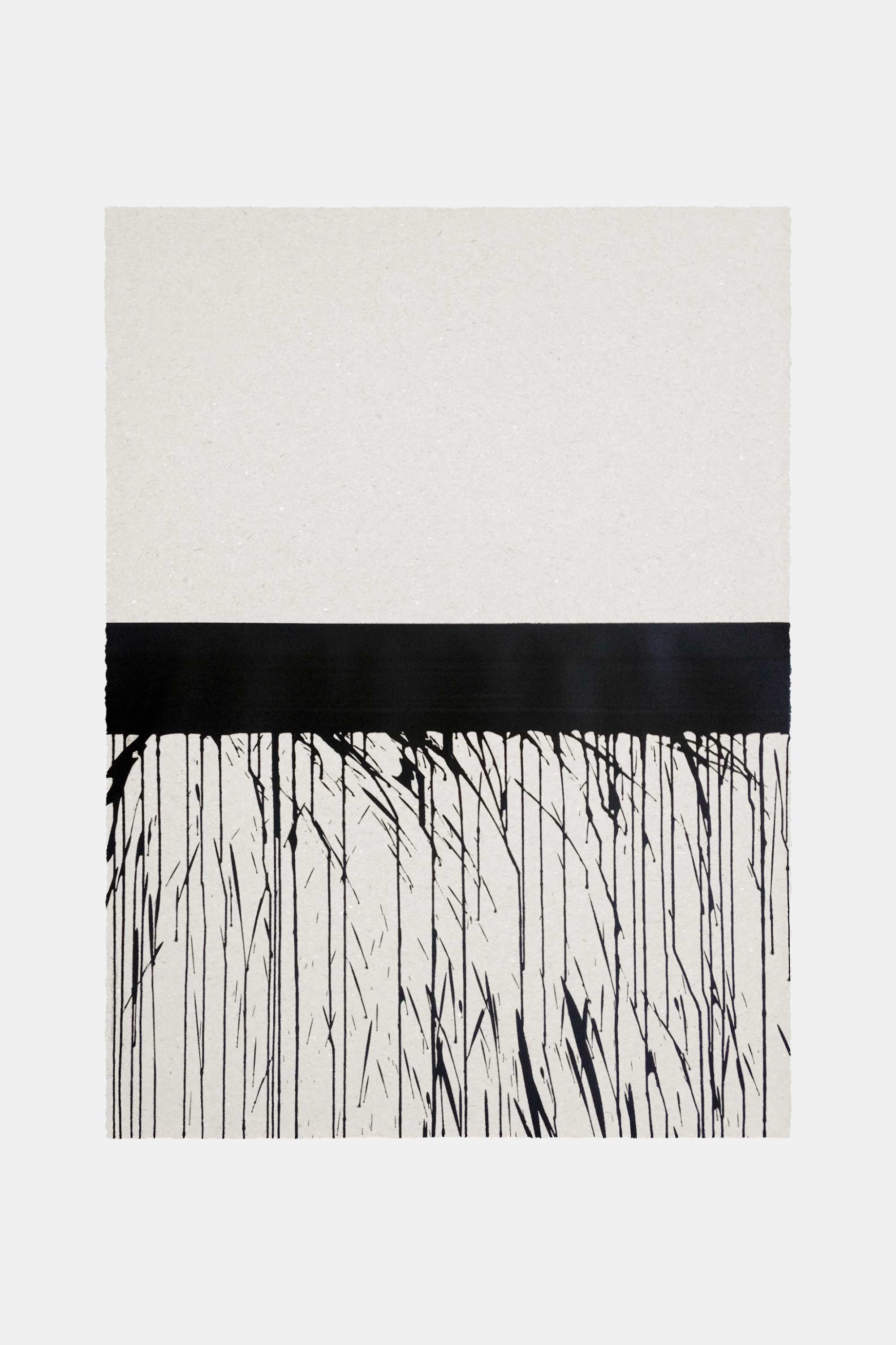 One black line, 2015. Acrylic paint on paper. 56&#160;×&#160;76&#160;cm.