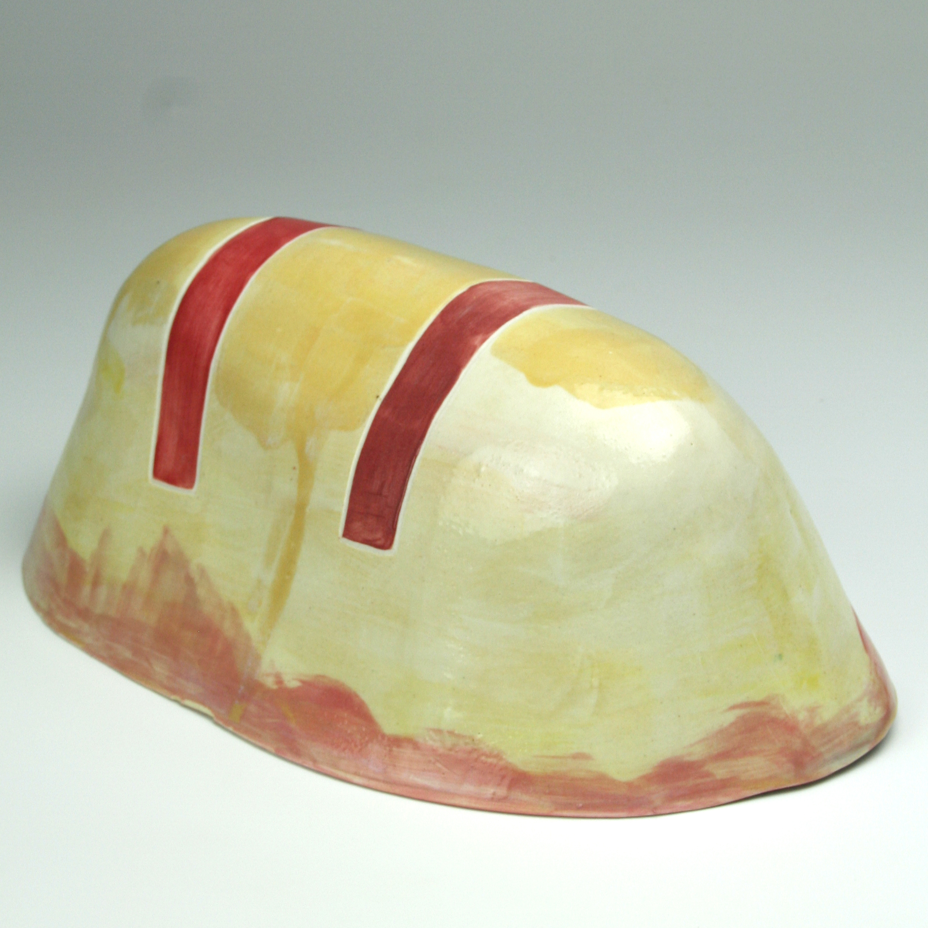 Sorbet Slump, 6 x 12 x 7 inches, porcelain