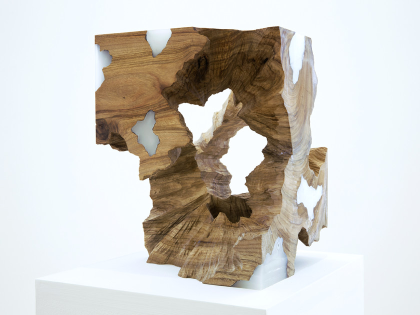 Kensuke Karasawa, Depth of Perspective N. 4, 2016, wood and wax, cm 28.5x37x26.5