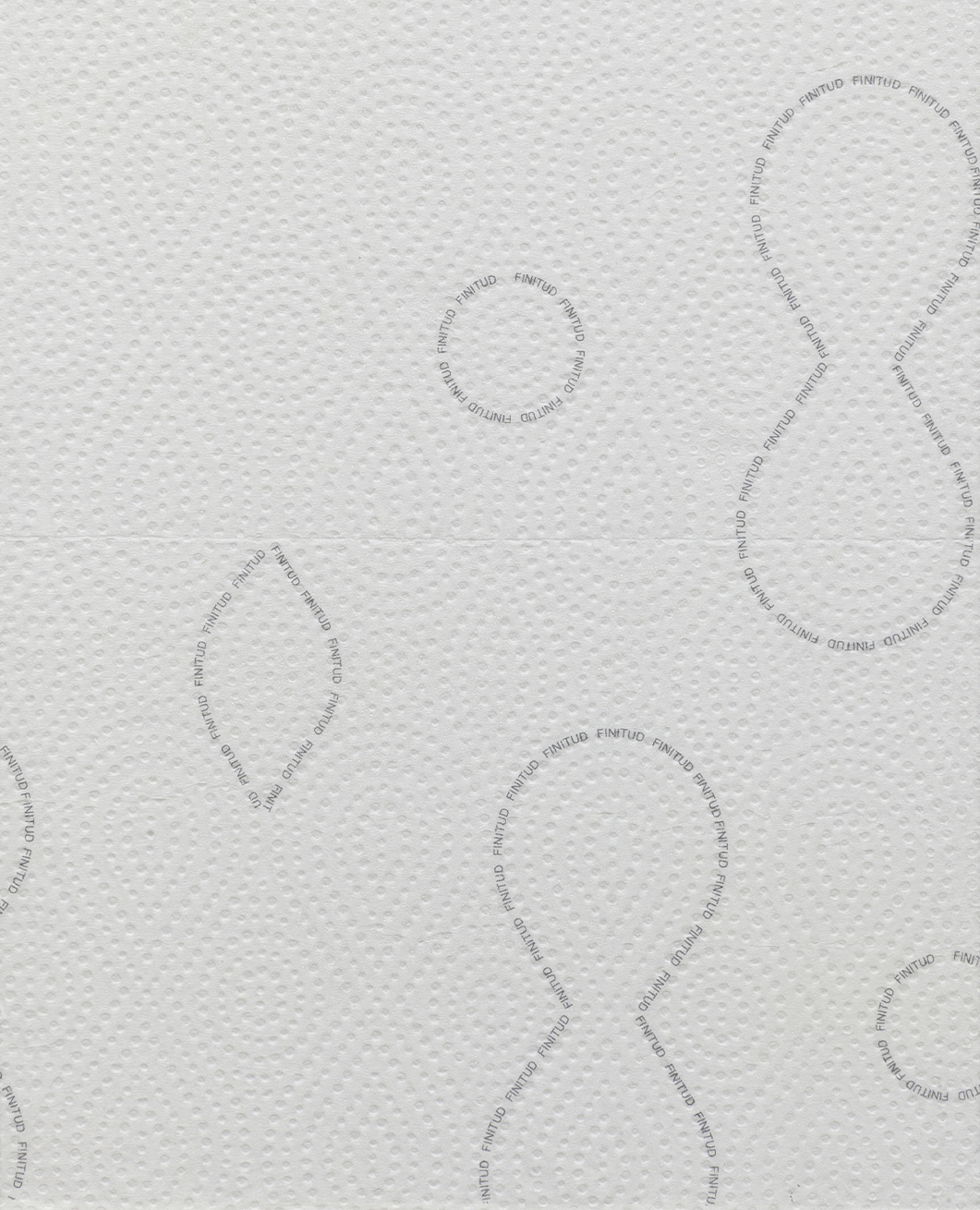 FINITUD, 2023 Impresión inkjet s/servilletas de papel absorbente 22,3x16 cm.