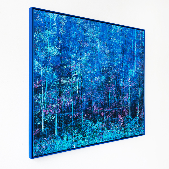 "Songe", bleu, 80x70cm, 2021