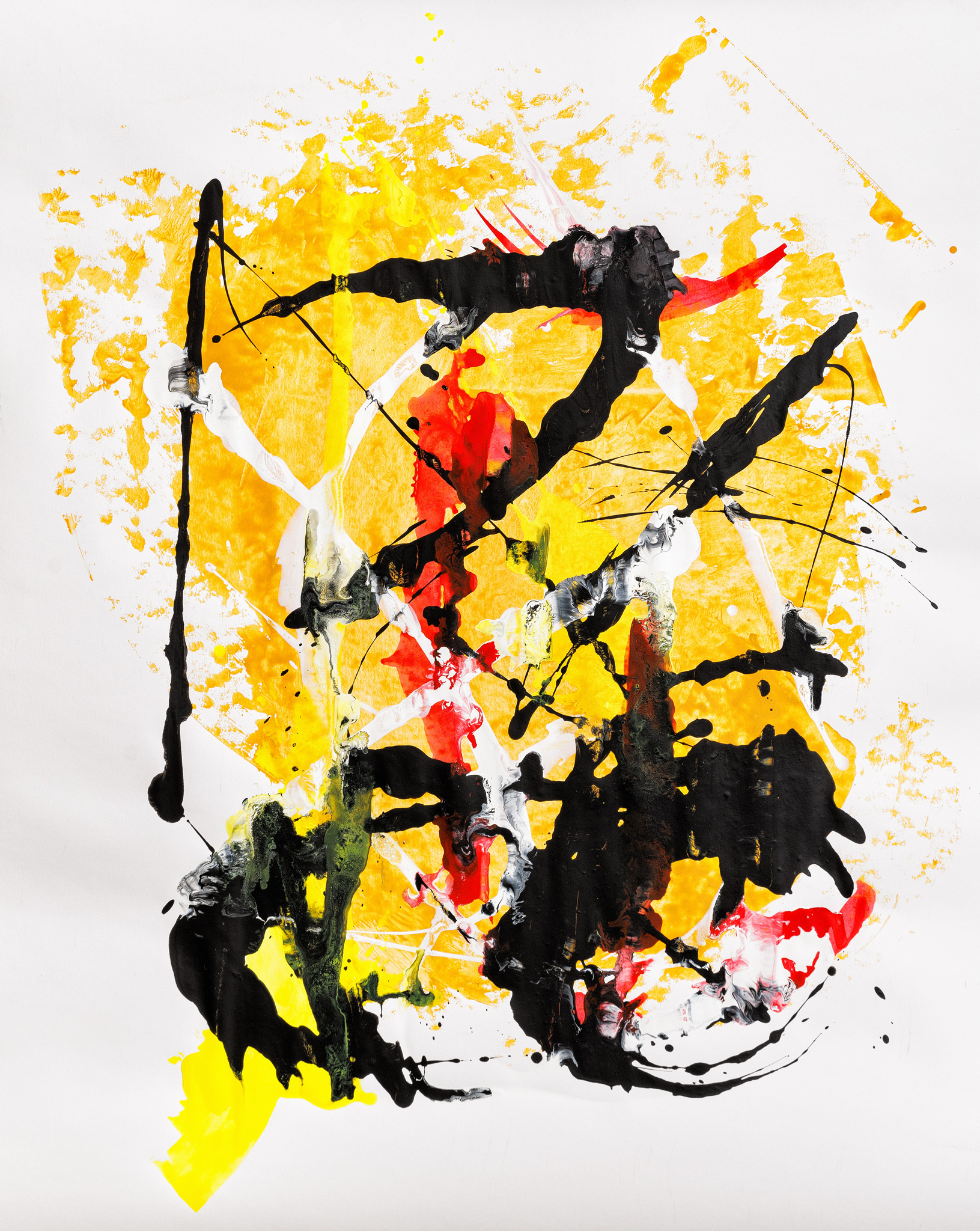 o. T. oder HimmelswagenAcryl auf Papierca. 150 x 110 cm