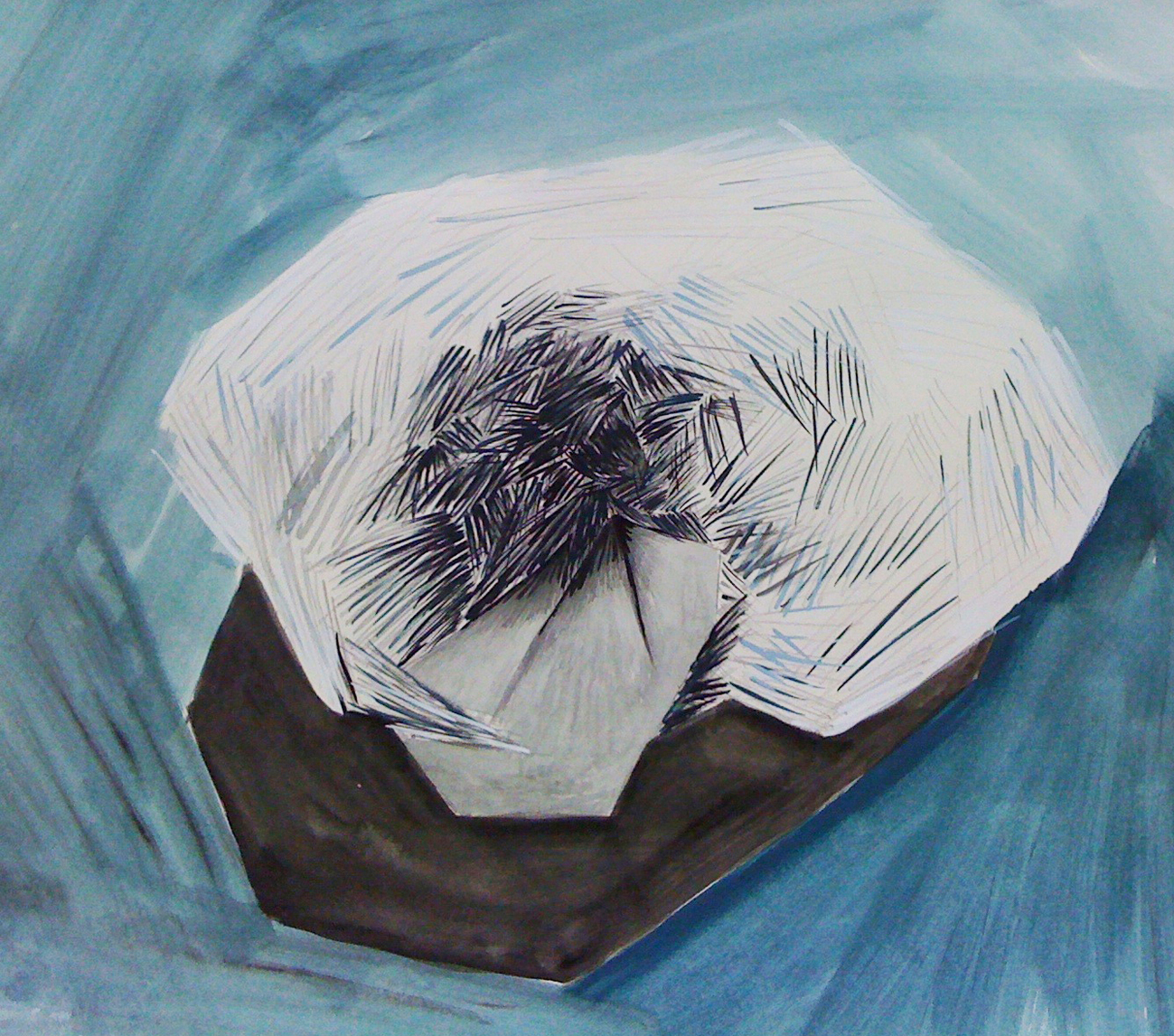 Dance Floor, 2010-2011, gouache and watercolour on paper, 400x400mm.