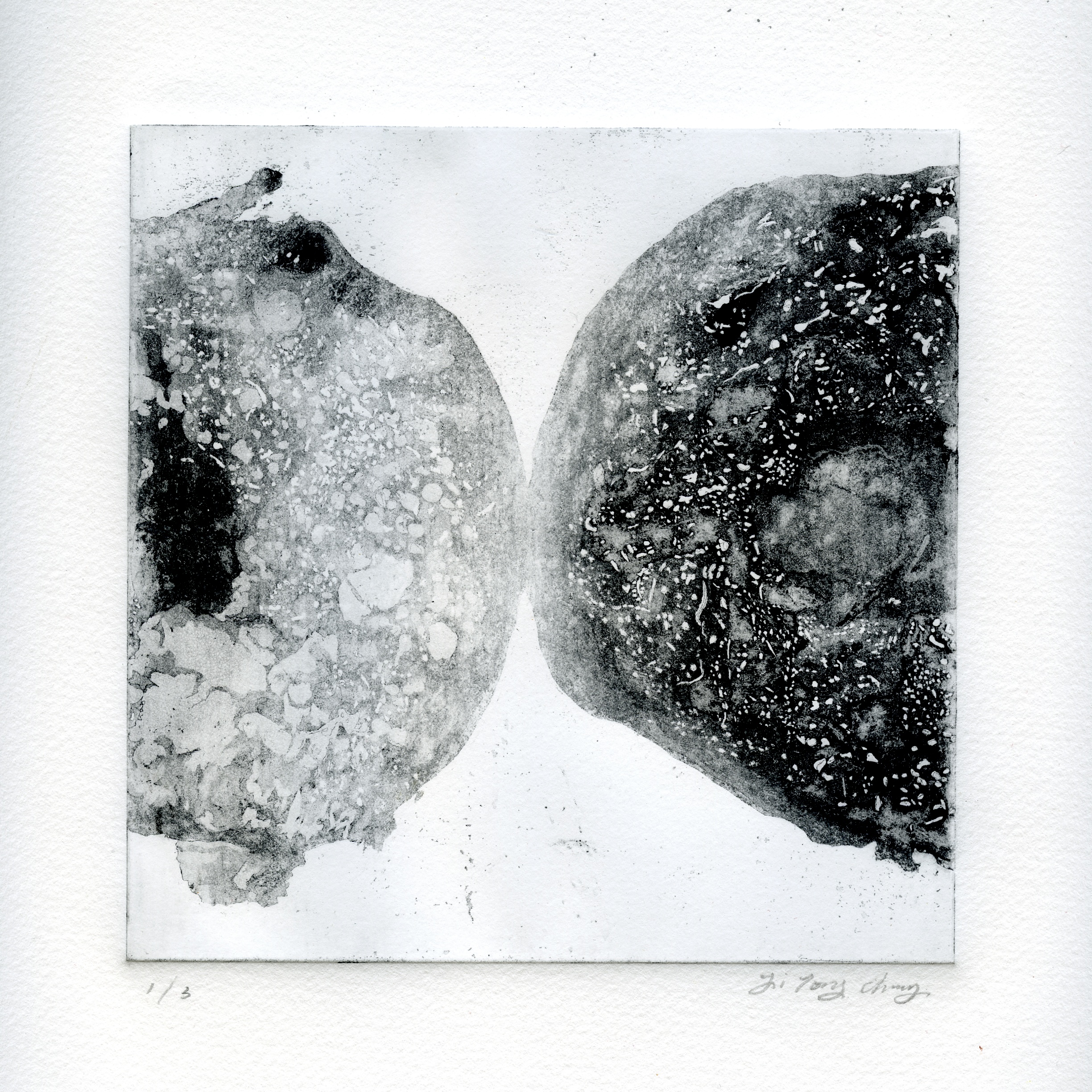 Etching on zinc plan