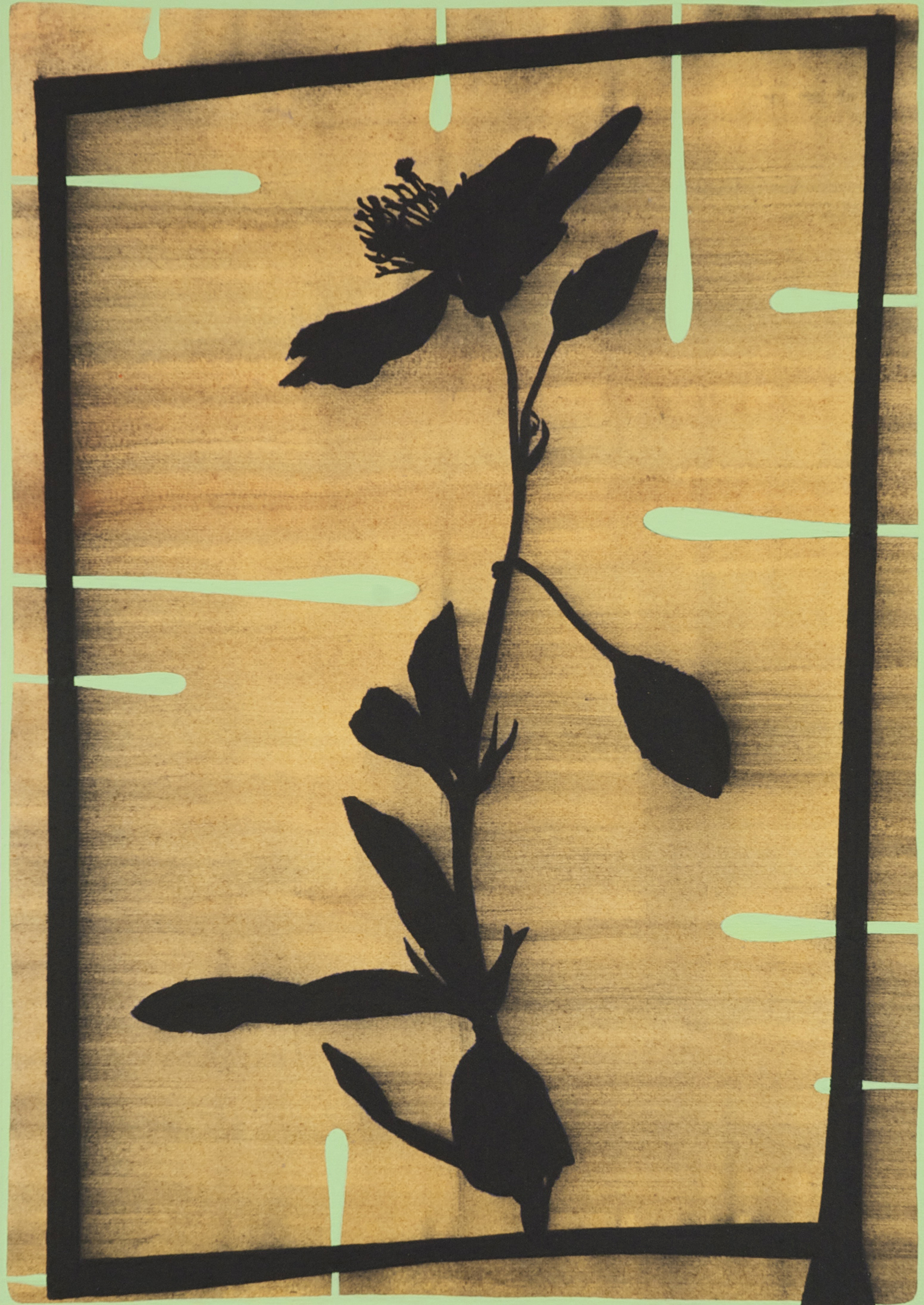 Untitled 2015, acrylic on paper/aluminium, 29.5 x 21 cm, private collection