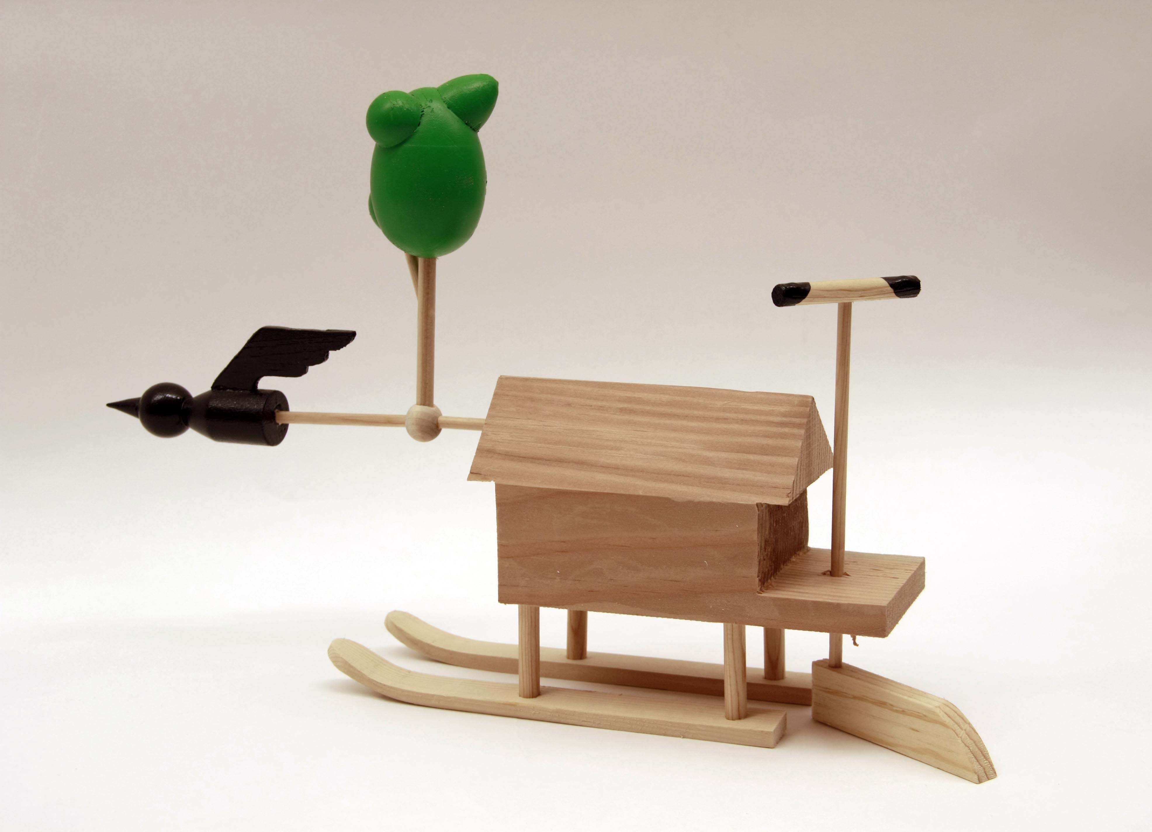 Brian Beck, Untitled,  2019, Raw and painted wood, 12 x 15 x 4 in.