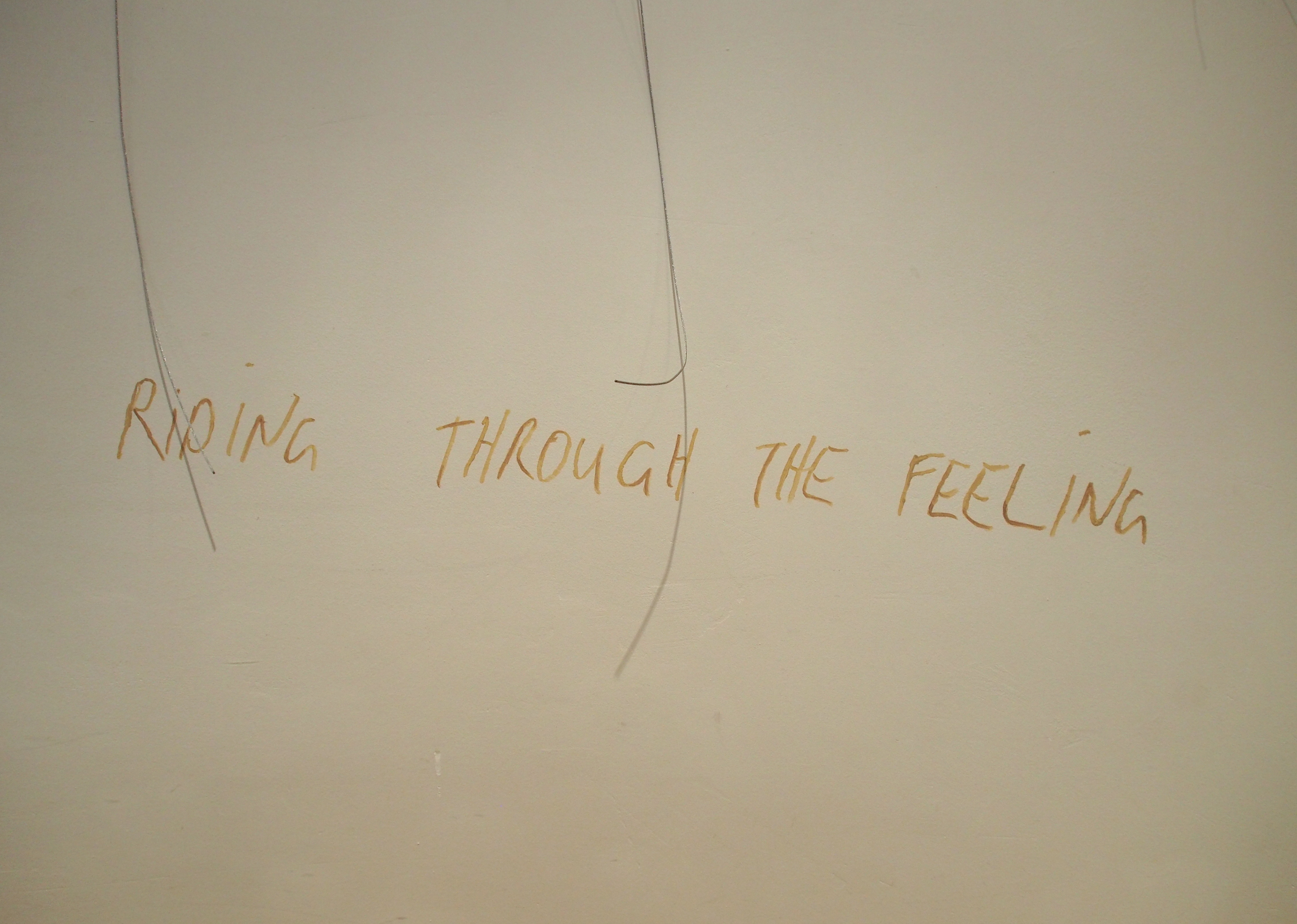 Riding Through The Feeling (appropriated Bill Callahan lyrics), oil on wall, dimensions variable, 2018 