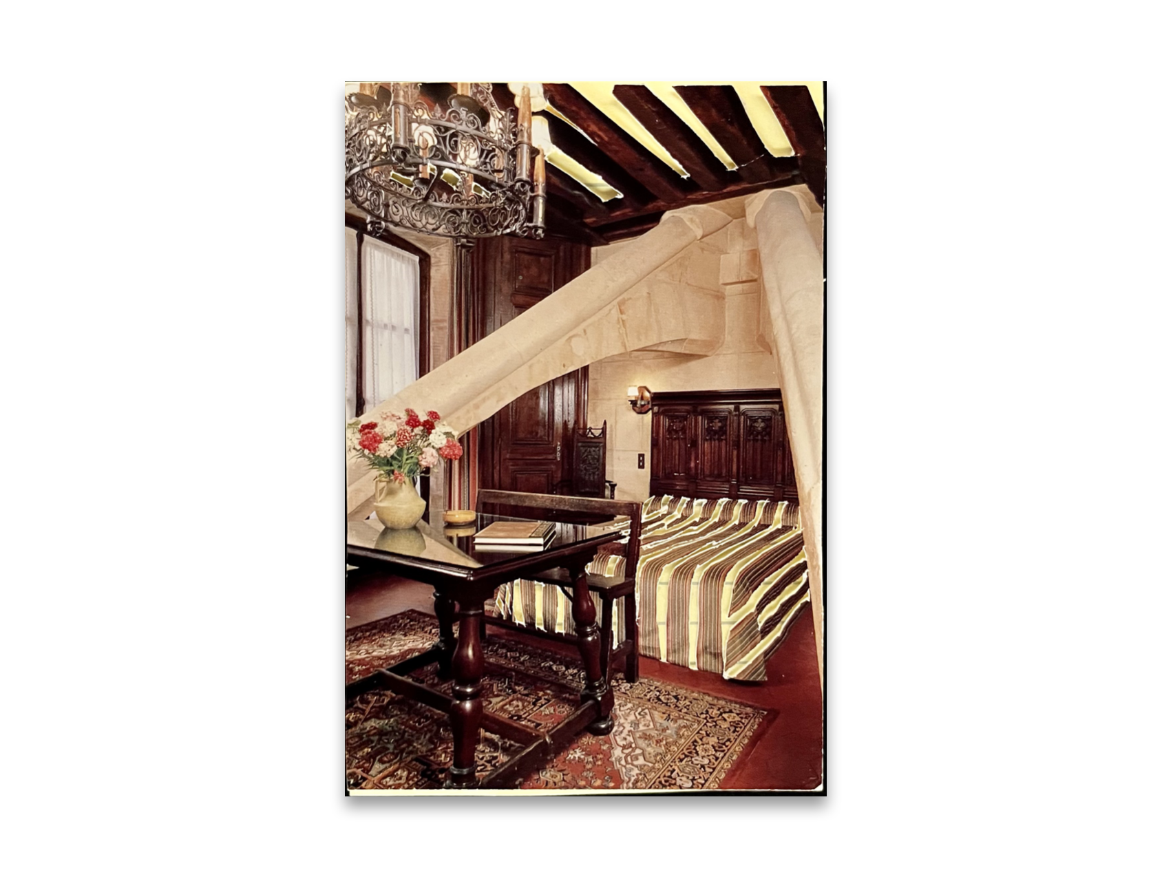 Stripped (postcard, ruled paper block)