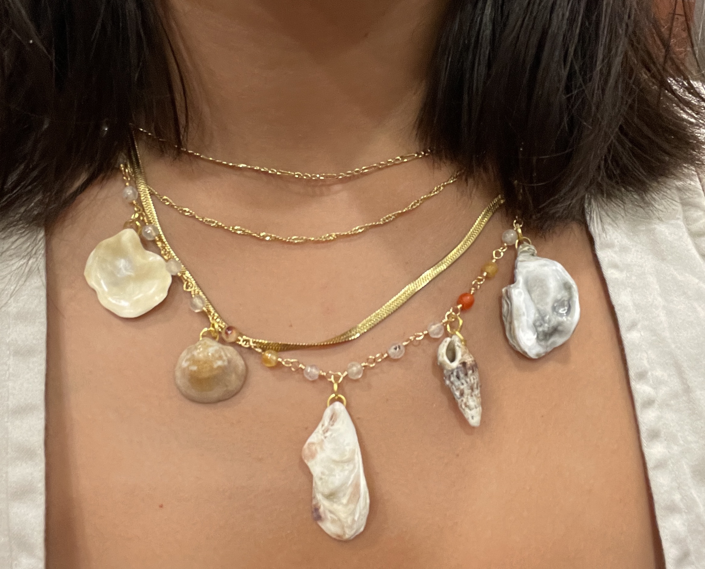 made a necklace out of my shells! *see below