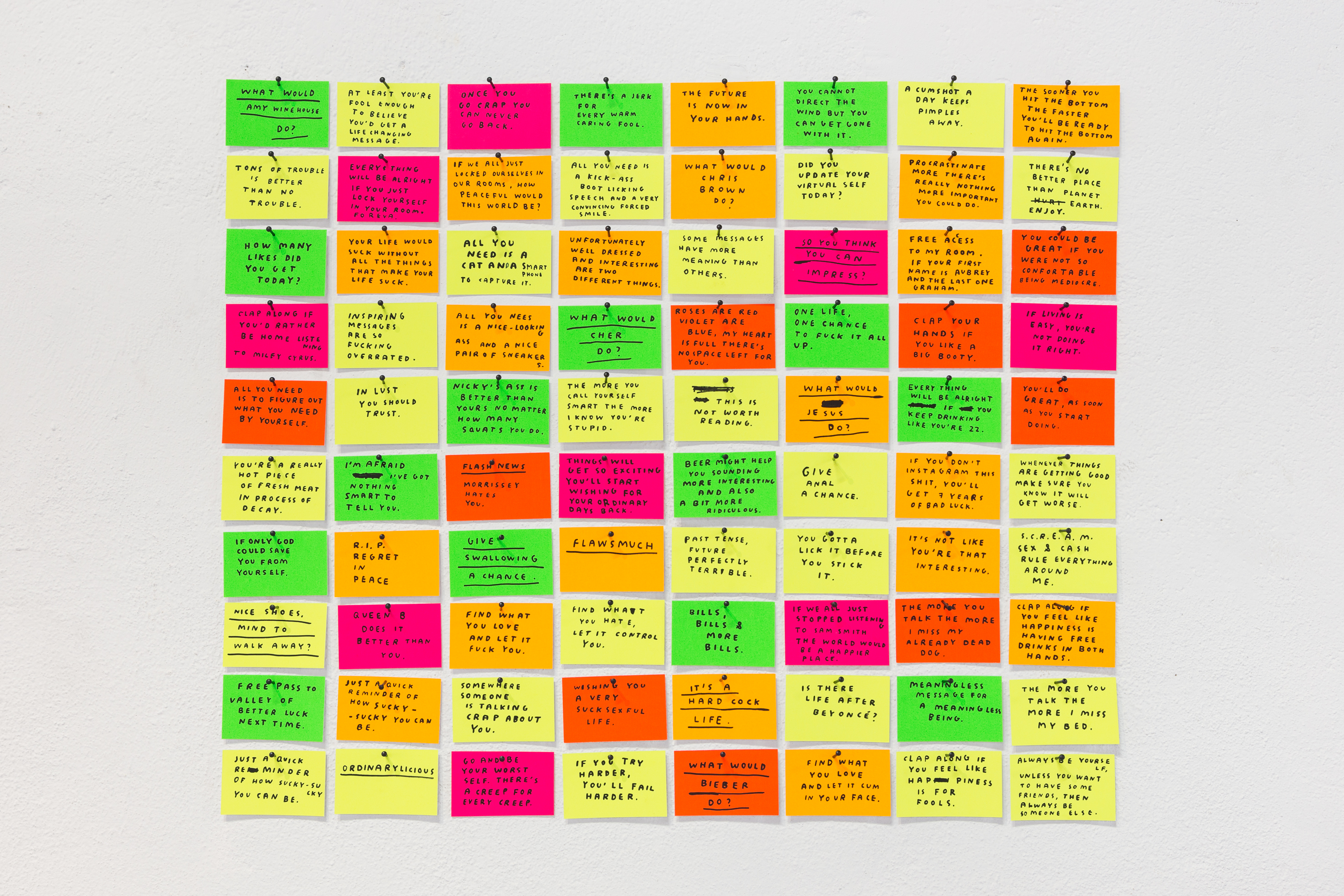 Inspiring Misfortunate Message. 2015ink on paperEach: 9 x 5 cm