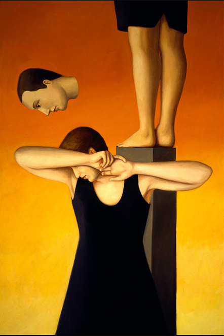  FUORI DI SE   1995 olio su tela cm 190x127