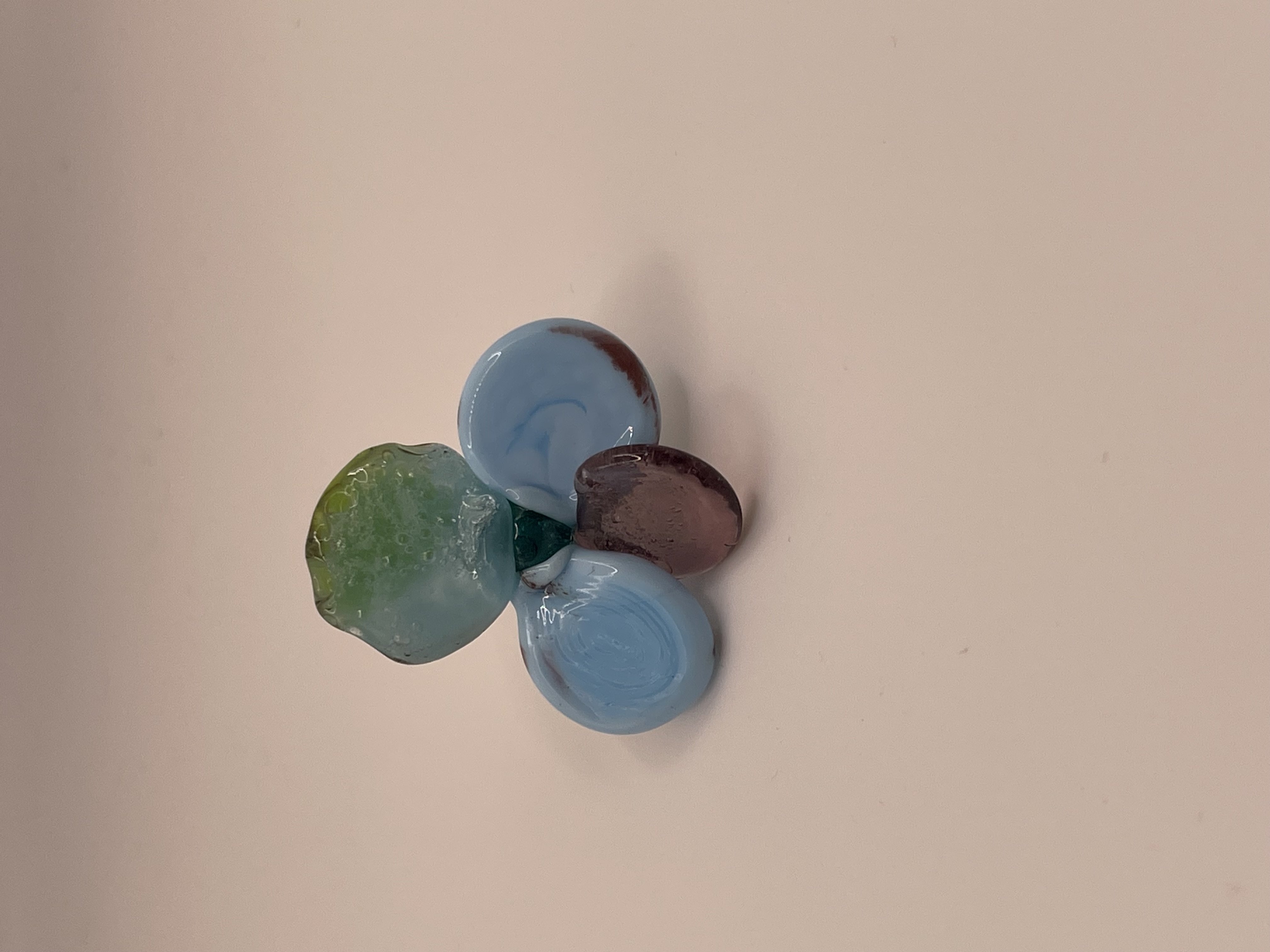 Flower Lapel Pin, Glass