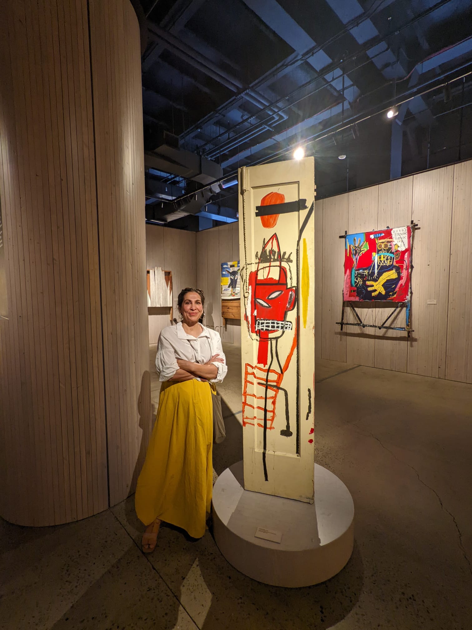 Shundana with Jean-Michel Basquiat work, New York 2023