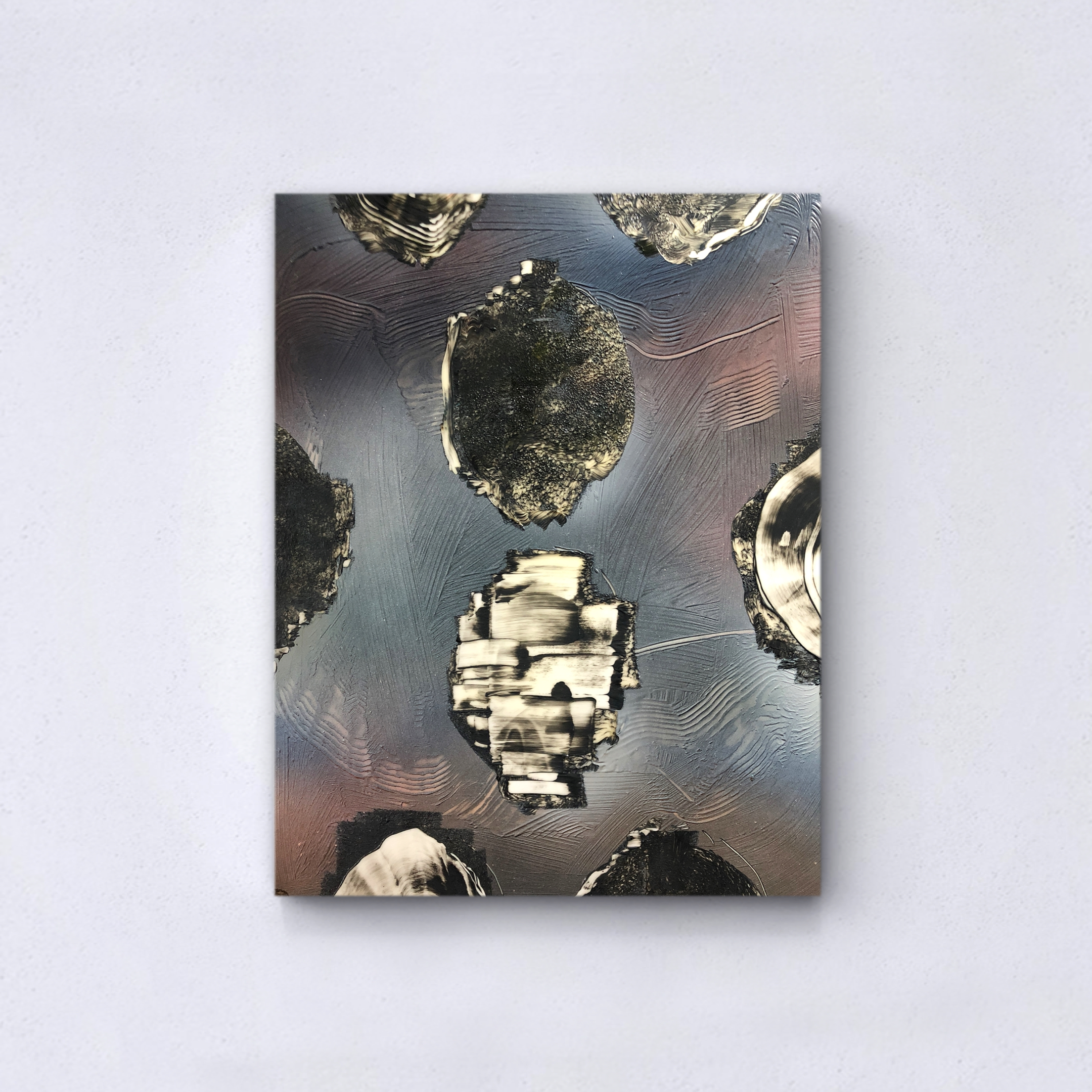 Two dots among others (IV) - Oil on fabric 48x38cm, 2023