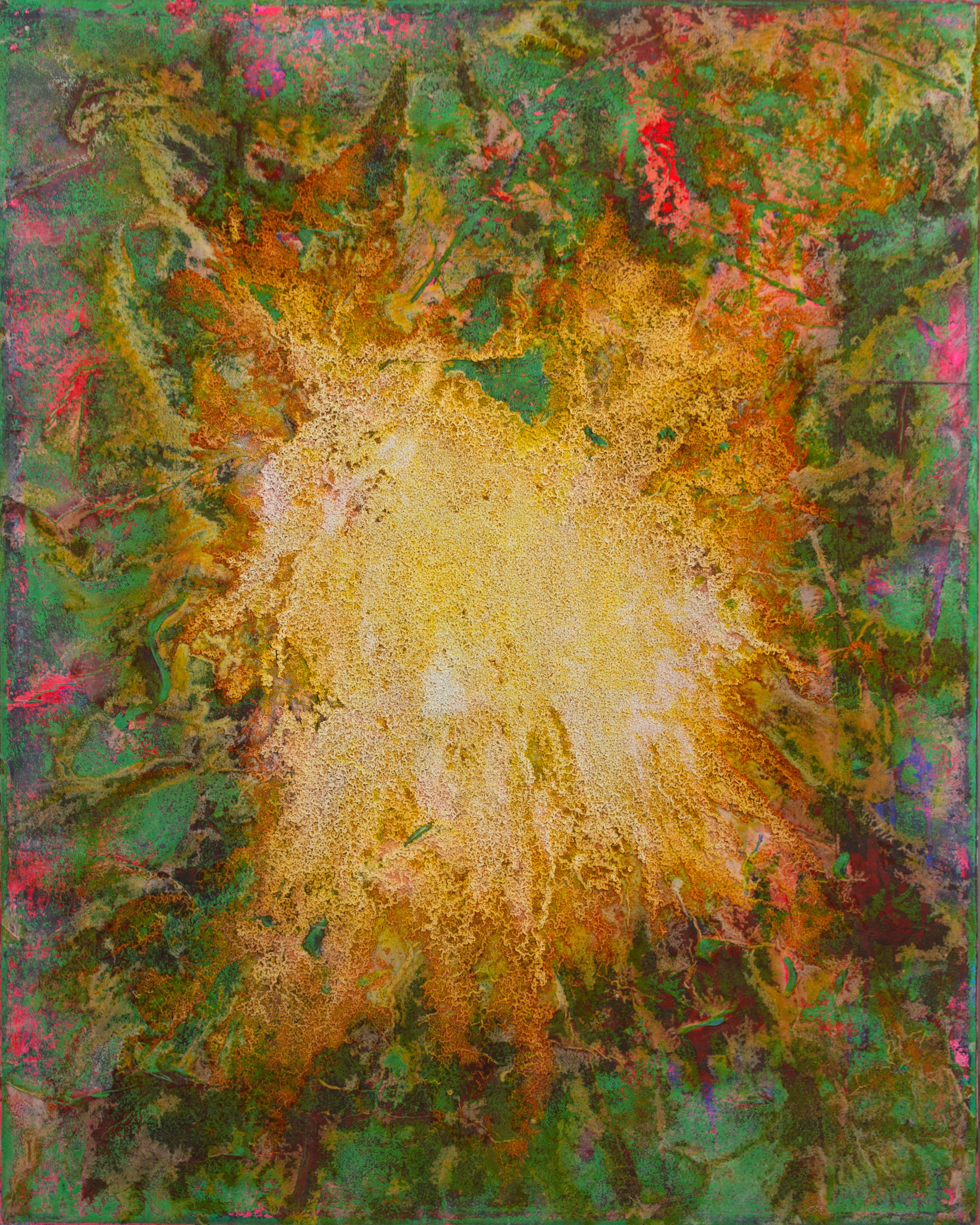 Half Life | 2018 | Acrylic Print and Resin on Rice paper and Canvas | 100x80cm