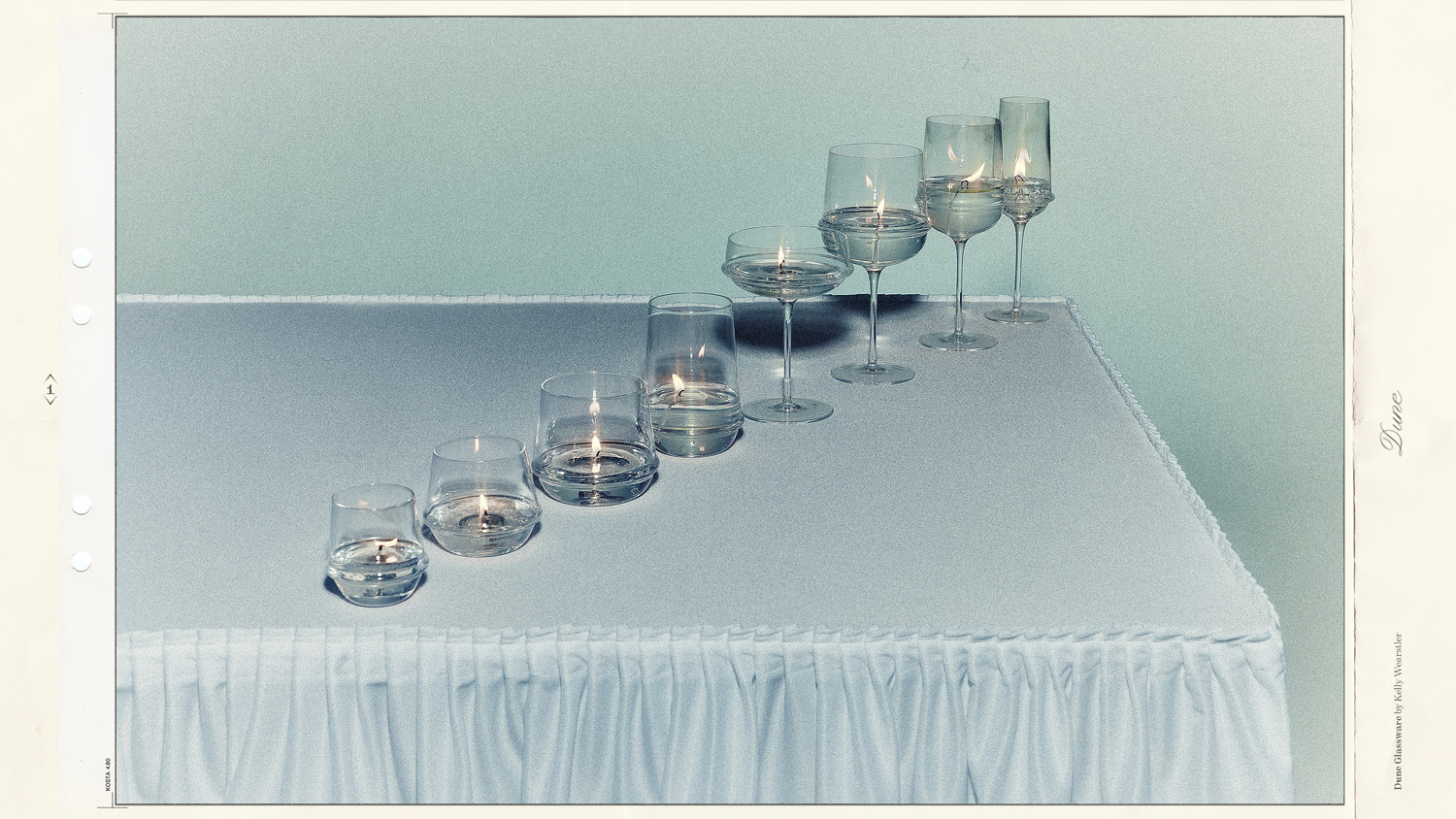 Graphic image treatment for Kelly Wearstler x Serax DUNE collection shot by Marie Wynants