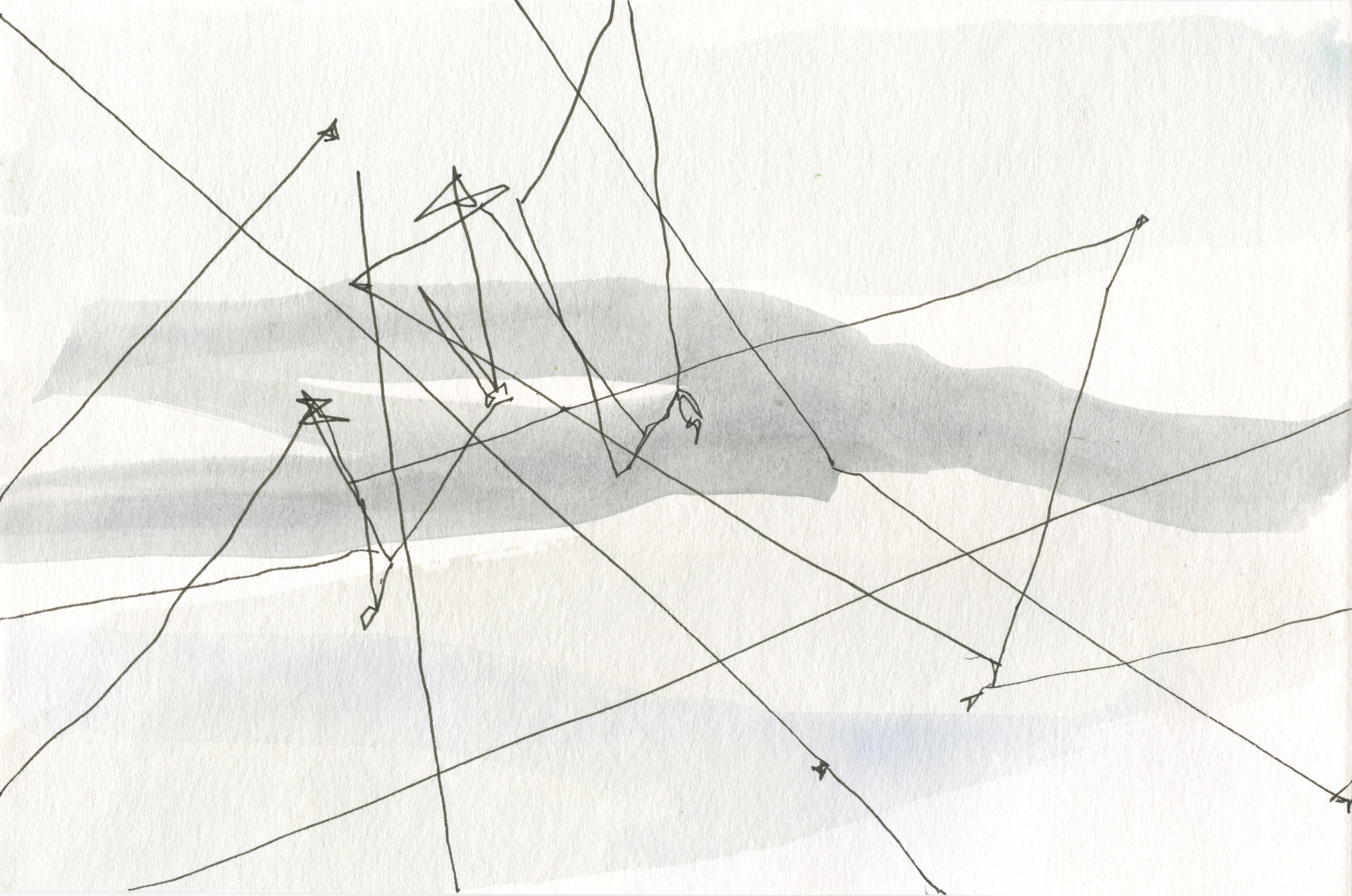 2505, watercolor and ink on paper, 6 x 9 inches