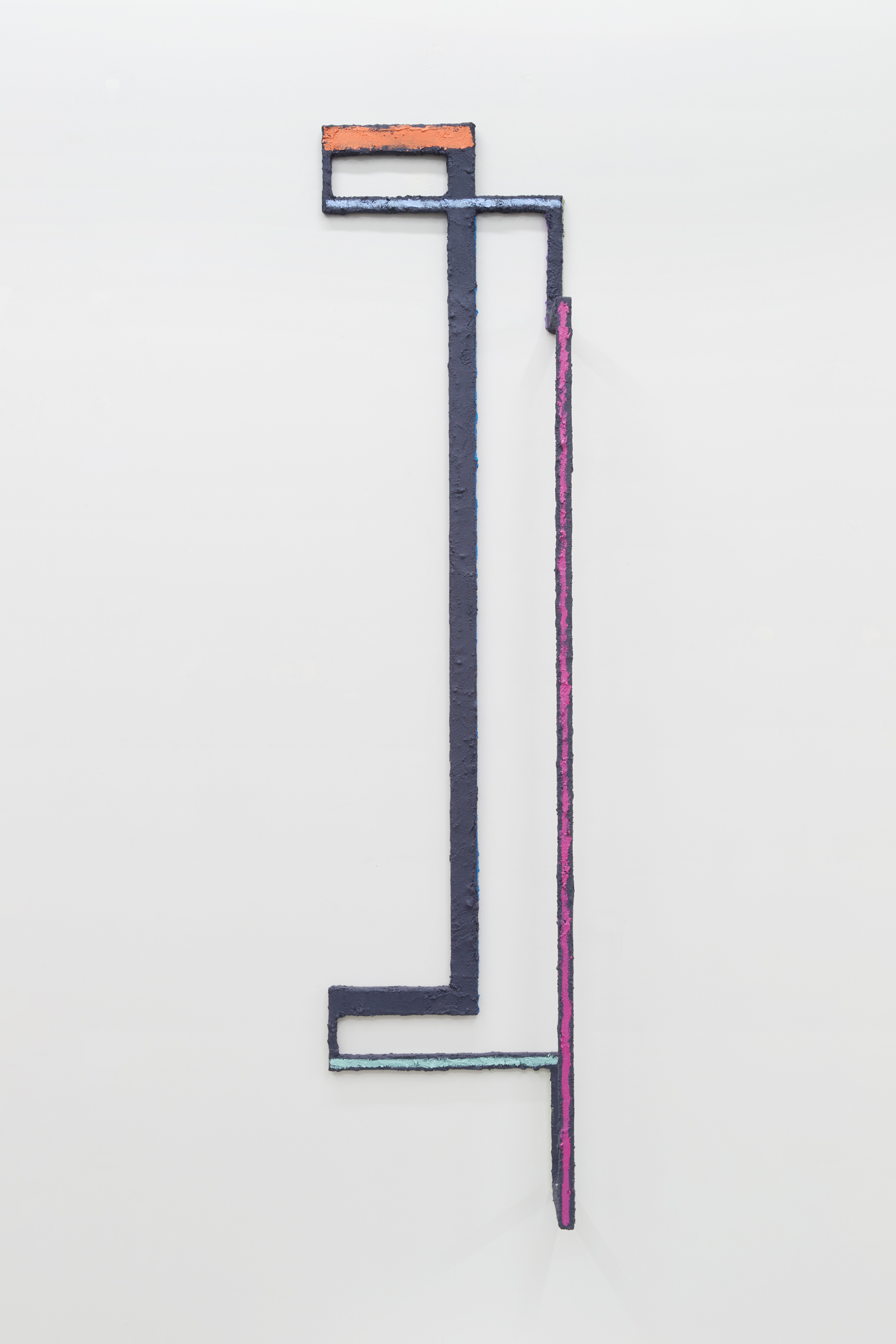 Figure of Speech 2, 2019 Mild steel, stucco, acrylic paint82 &sup1;&frasl;₂" x 19 &sup1;&frasl;₂" x 7"