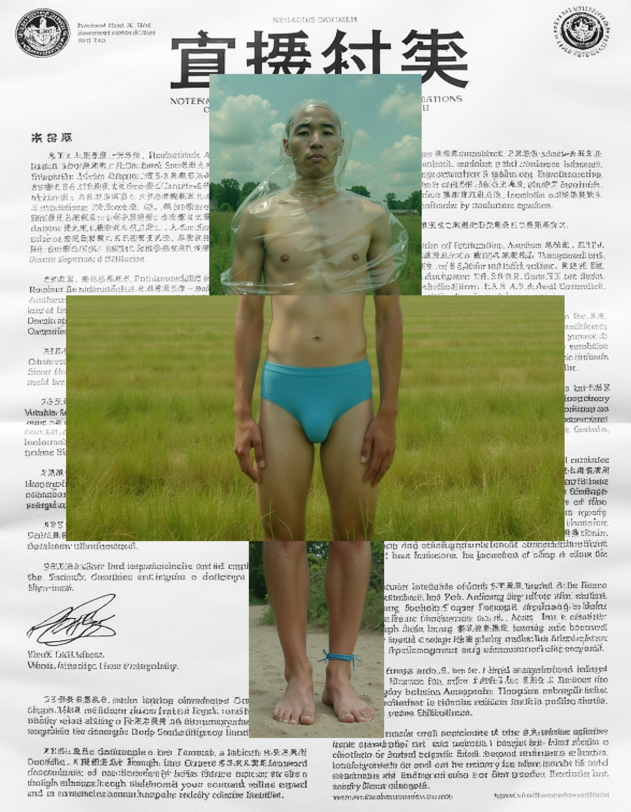 Controlled Opposition #3, CIA Documents, AI-generated images from a trained AI-model, and Stills from Performances, 2024