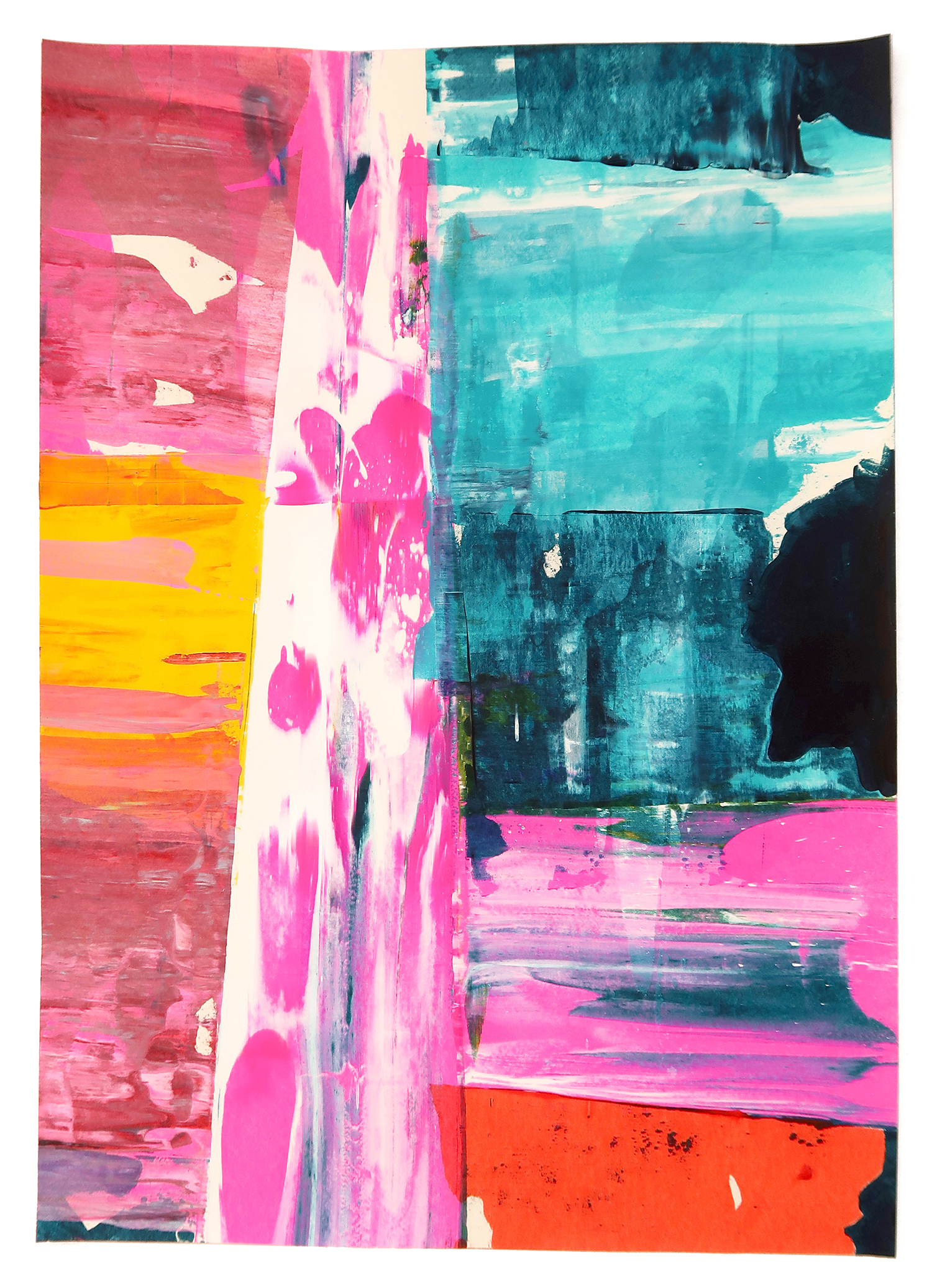 Untitled 392, 2017, Acrylic on paper, 42x29.7cm