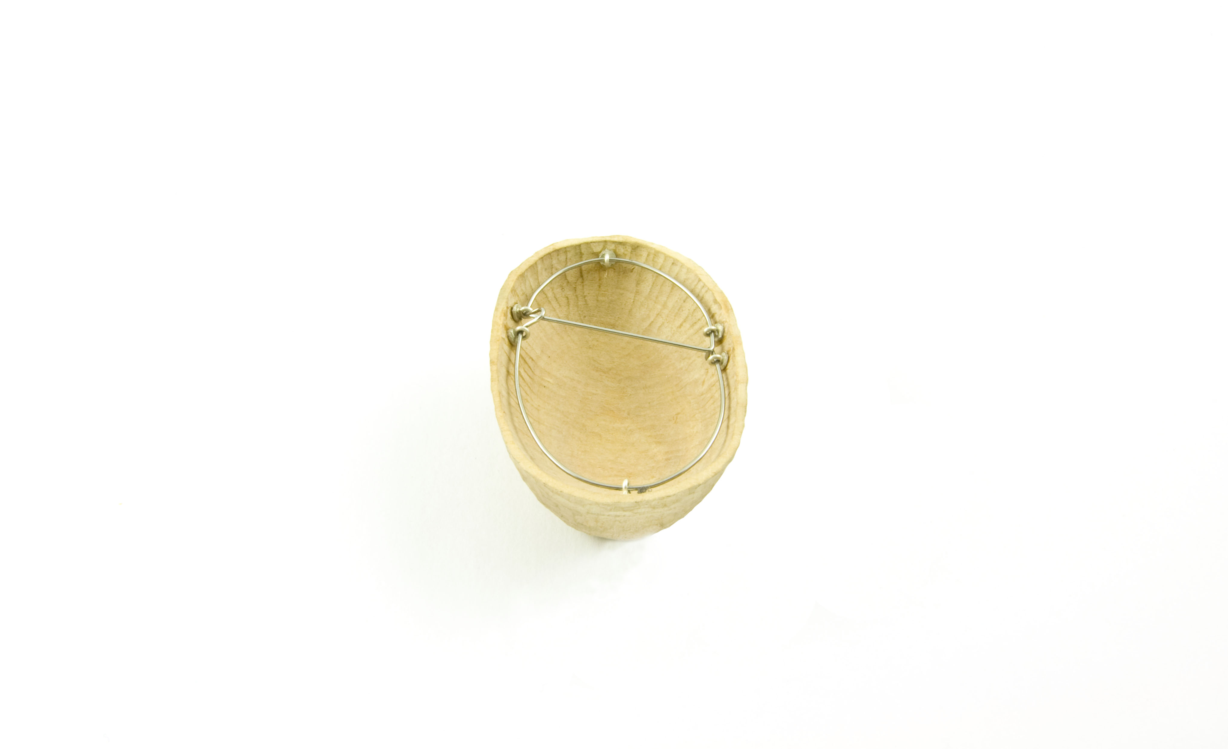 . . , - | 2020 | brooch | birch wood, remanium, silver