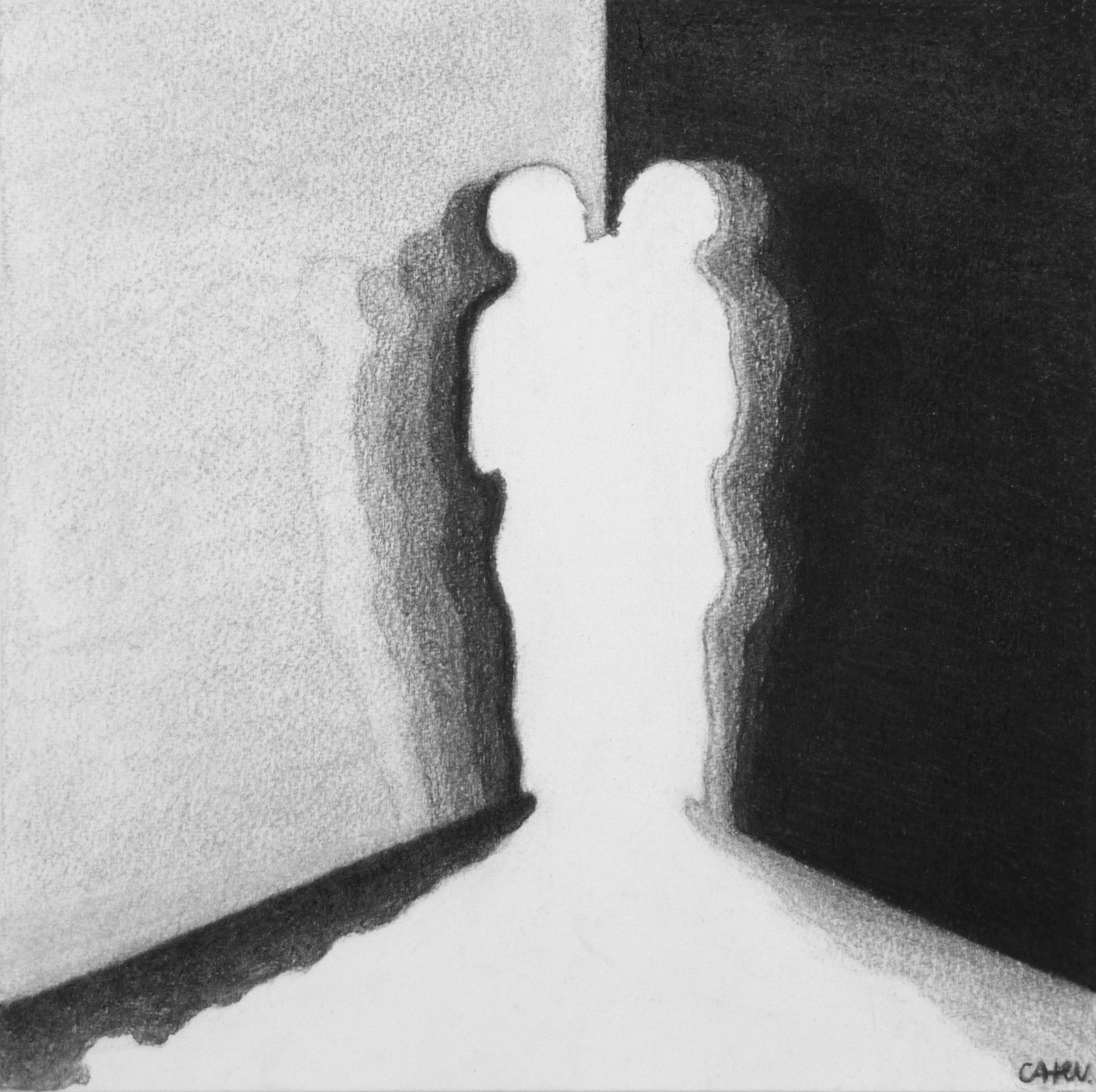 houtskool op papier, 30 x 30 cm, 2022 [collectie Henk van der Reijd]