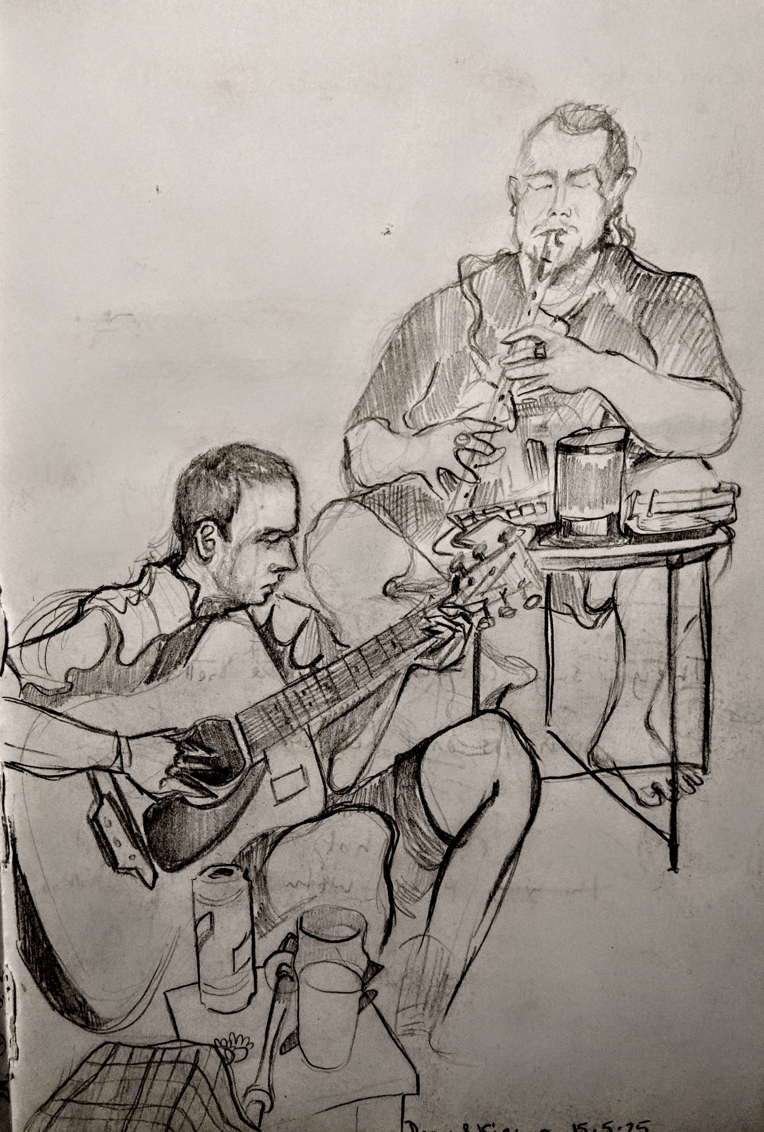 Kieran and Drew practicing for the wedding